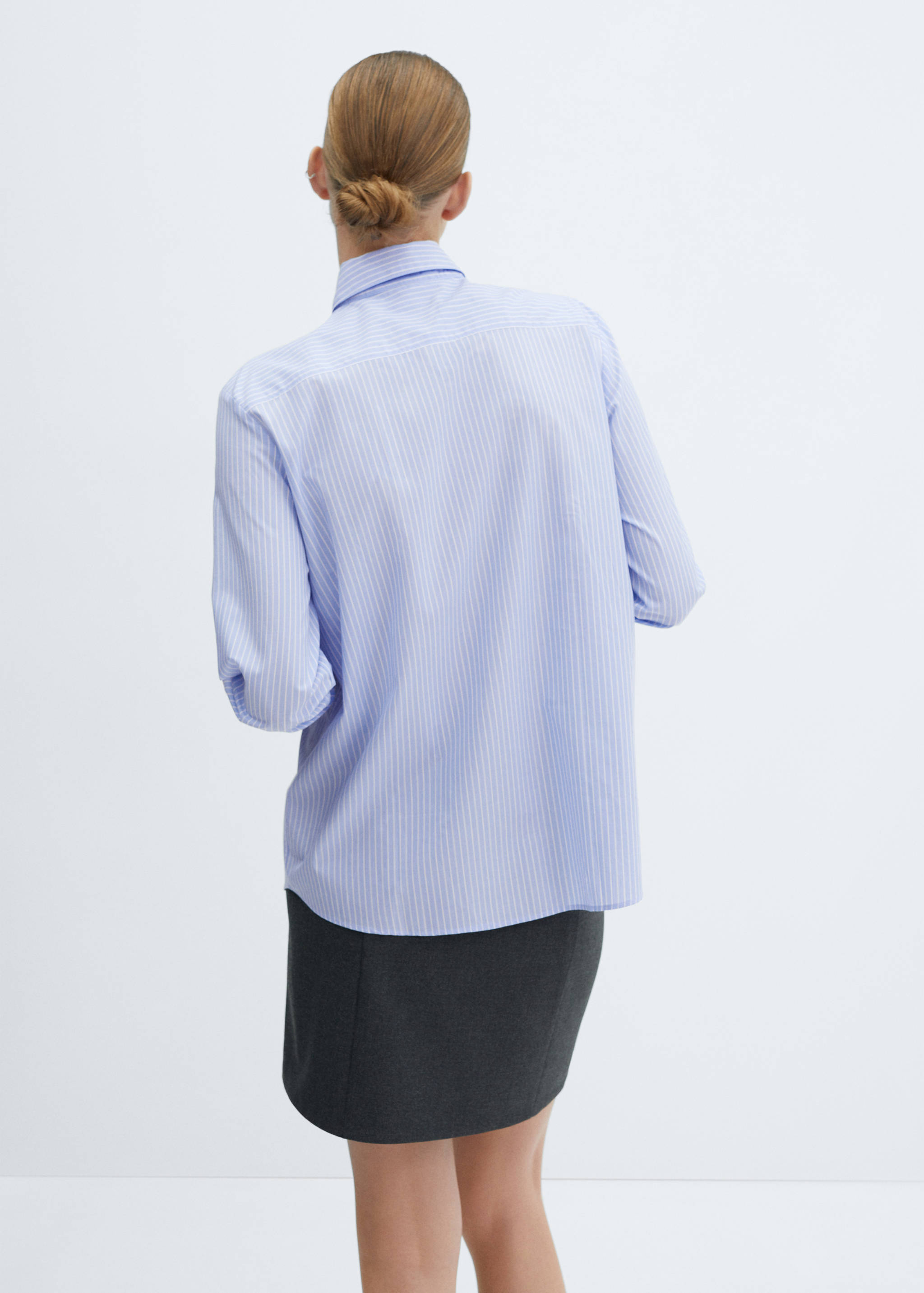 Regular cotton lyocell-blend shirt - Reverse of the article