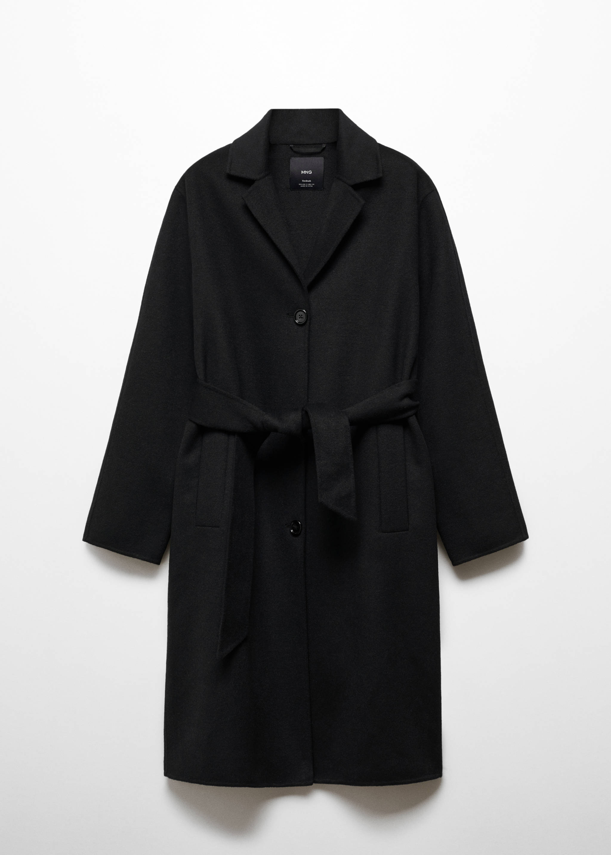 Handmade wool coat with belt - Article without model