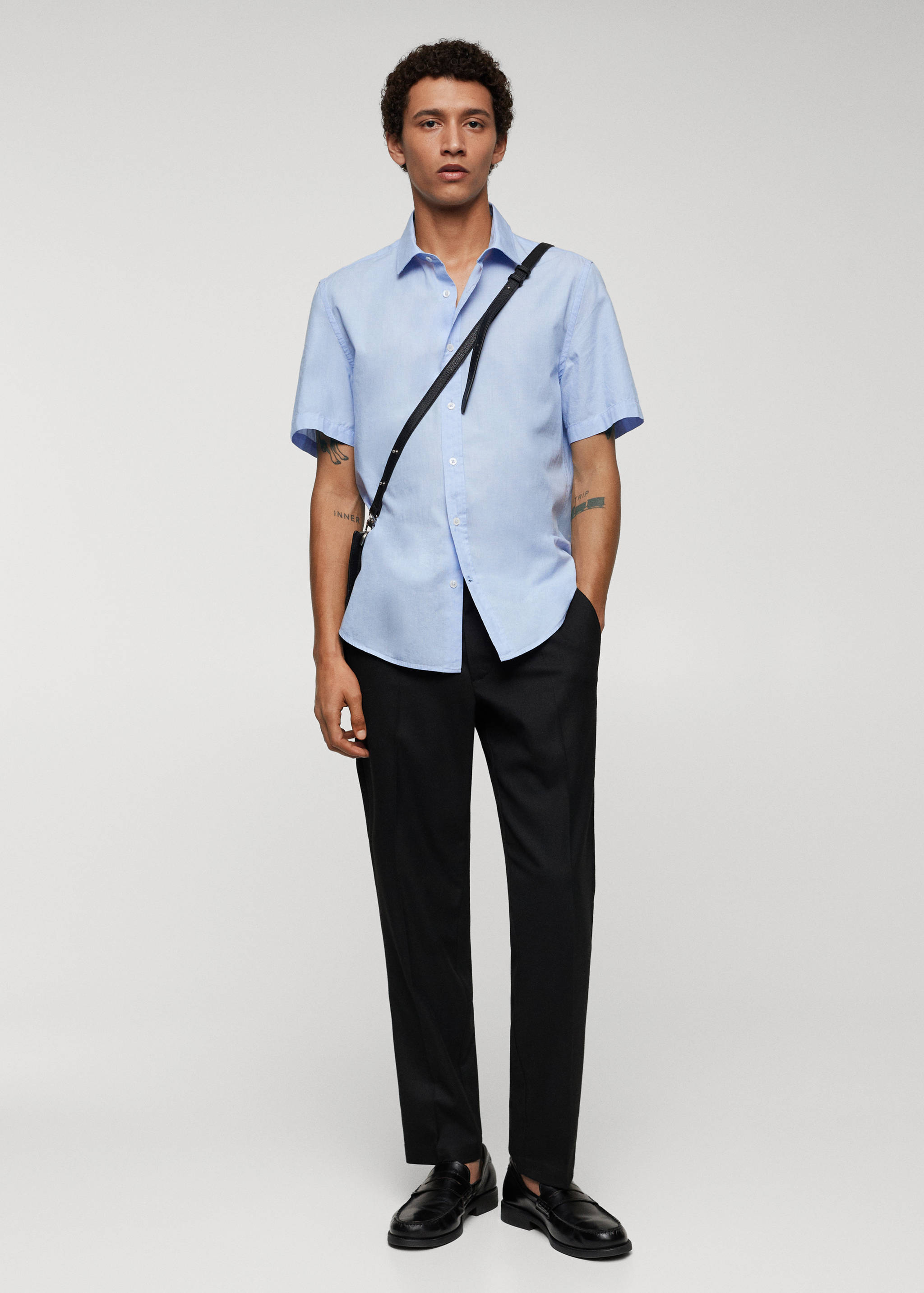 Chemise regular-fit 100 % coton - Plan général