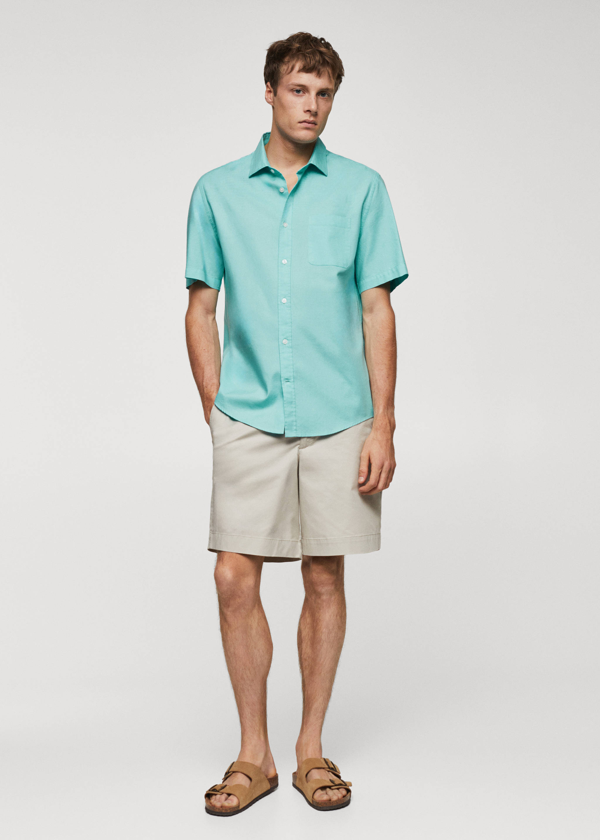 Regular fit Oxford cotton shirt - General plane