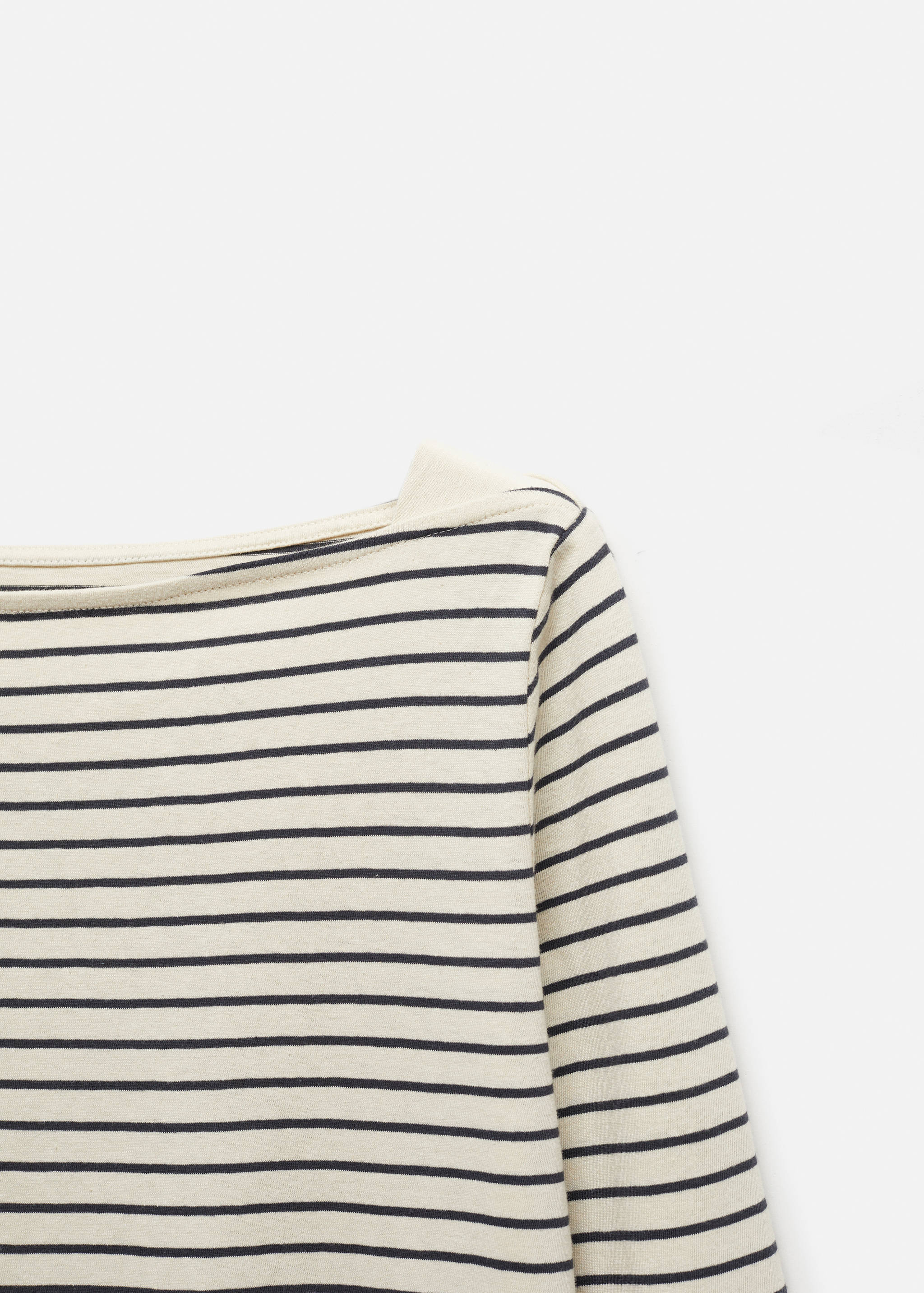 Cotton boat neck t-shirt - Details of the article 8