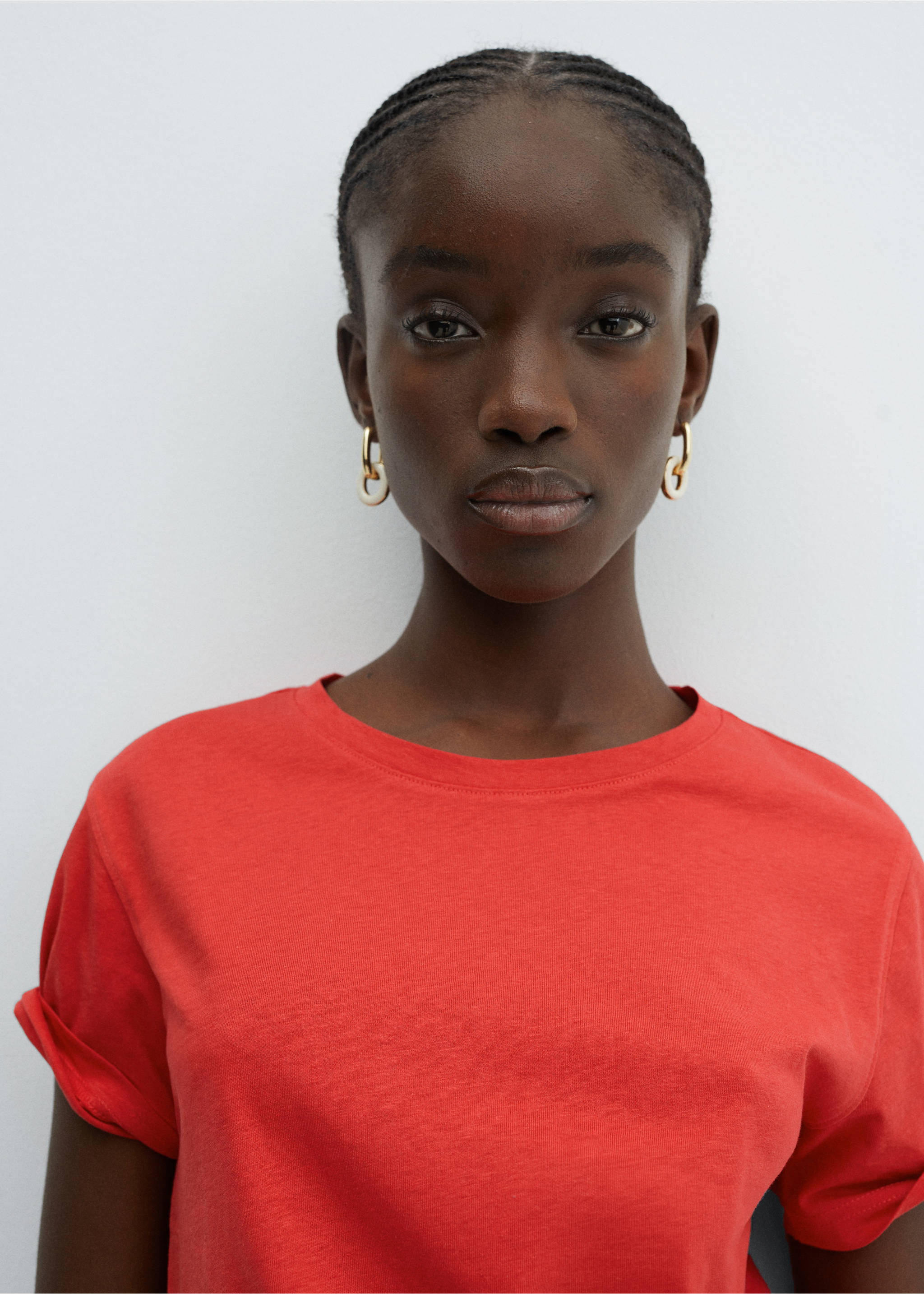 100% cotton t-shirt - Details of the article 1, Red. Ref: 67010465-00.