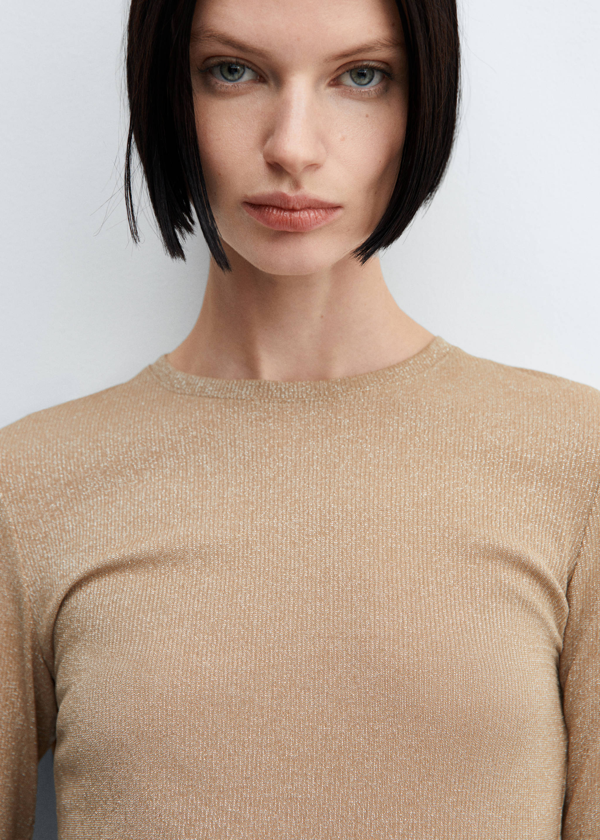 Long-sleeved lurex t-shirt - Details of the article 1