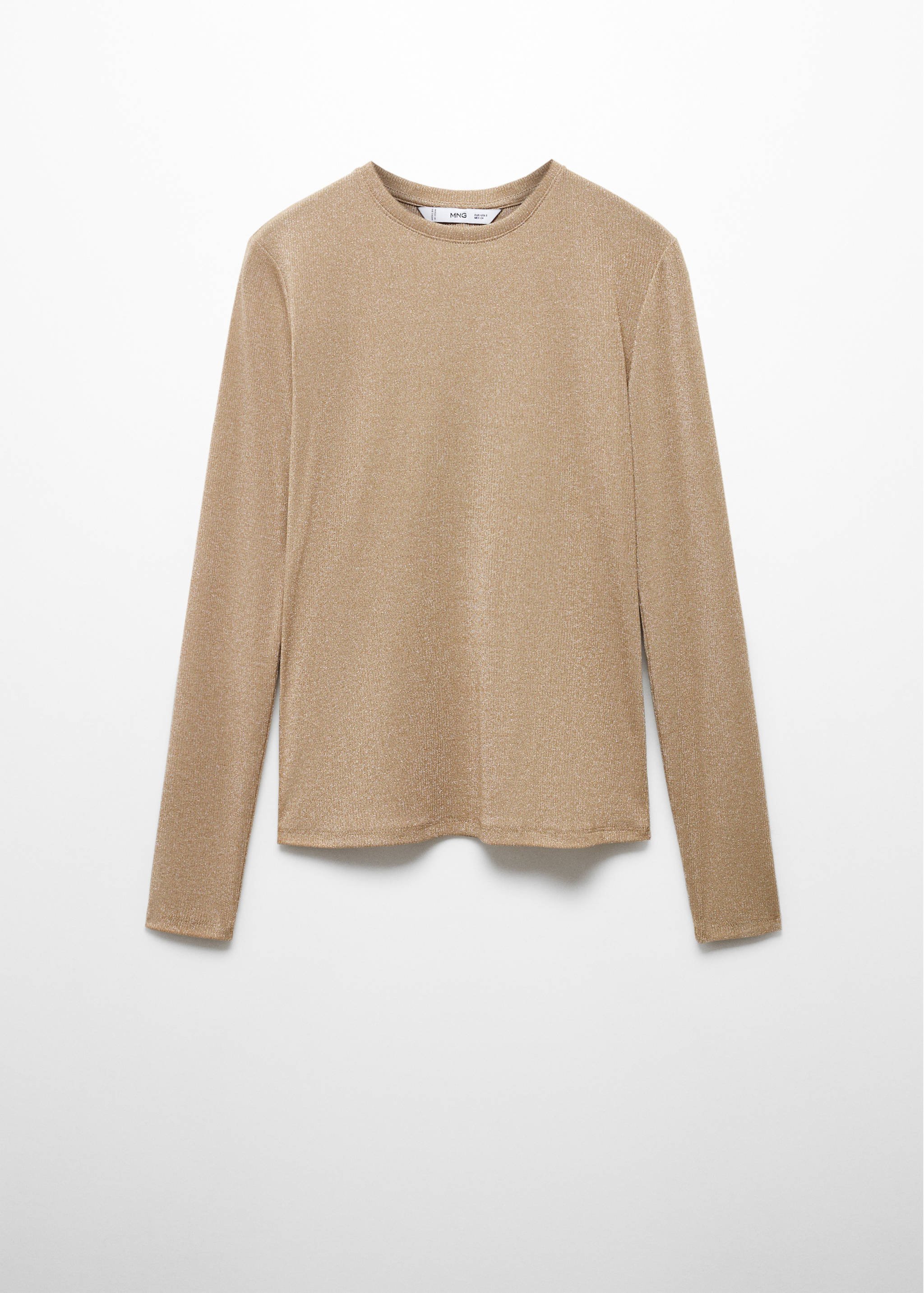 Long-sleeved lurex t-shirt - Article without model