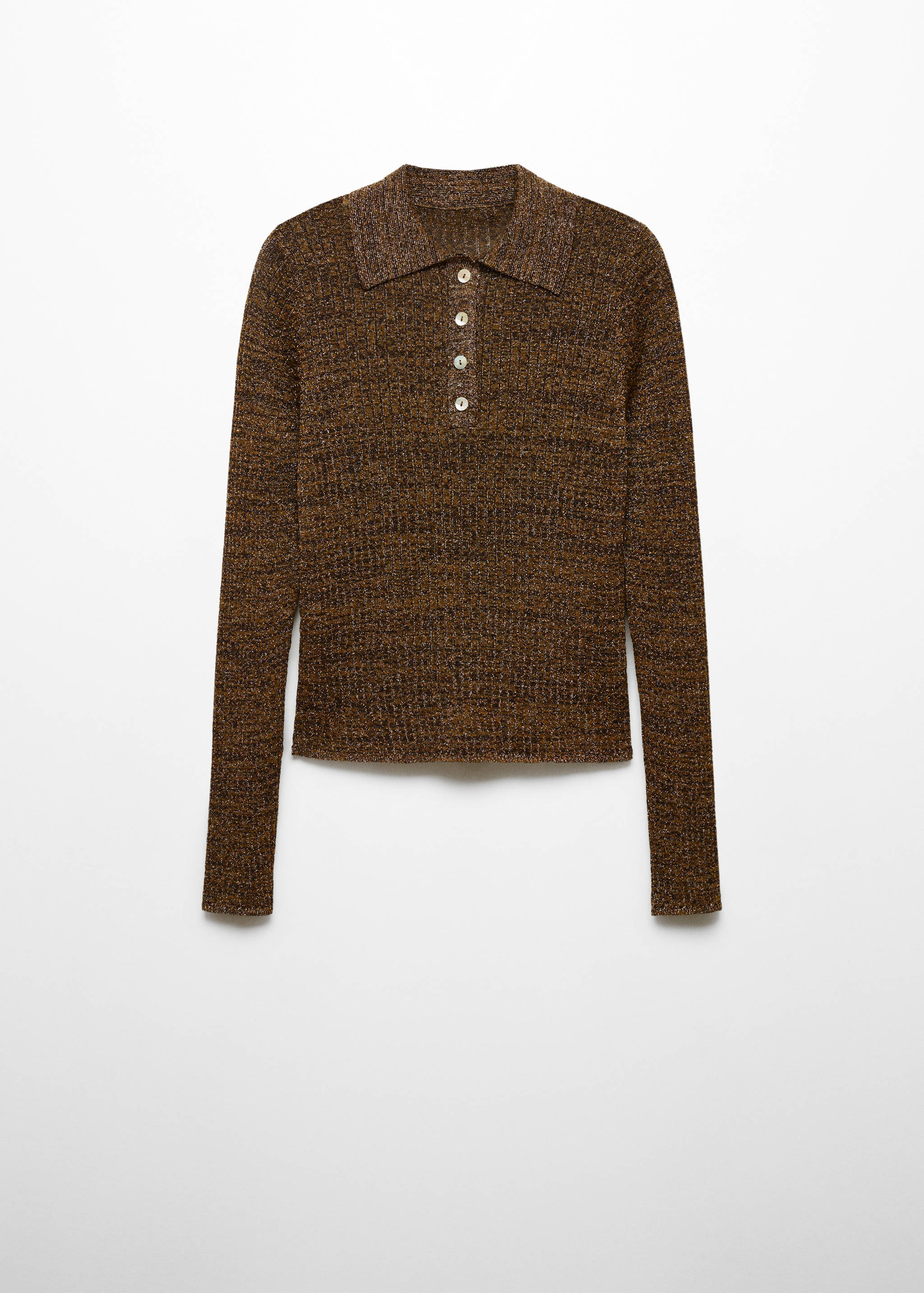 Pull-over Lurex col polo - Article sans modèle