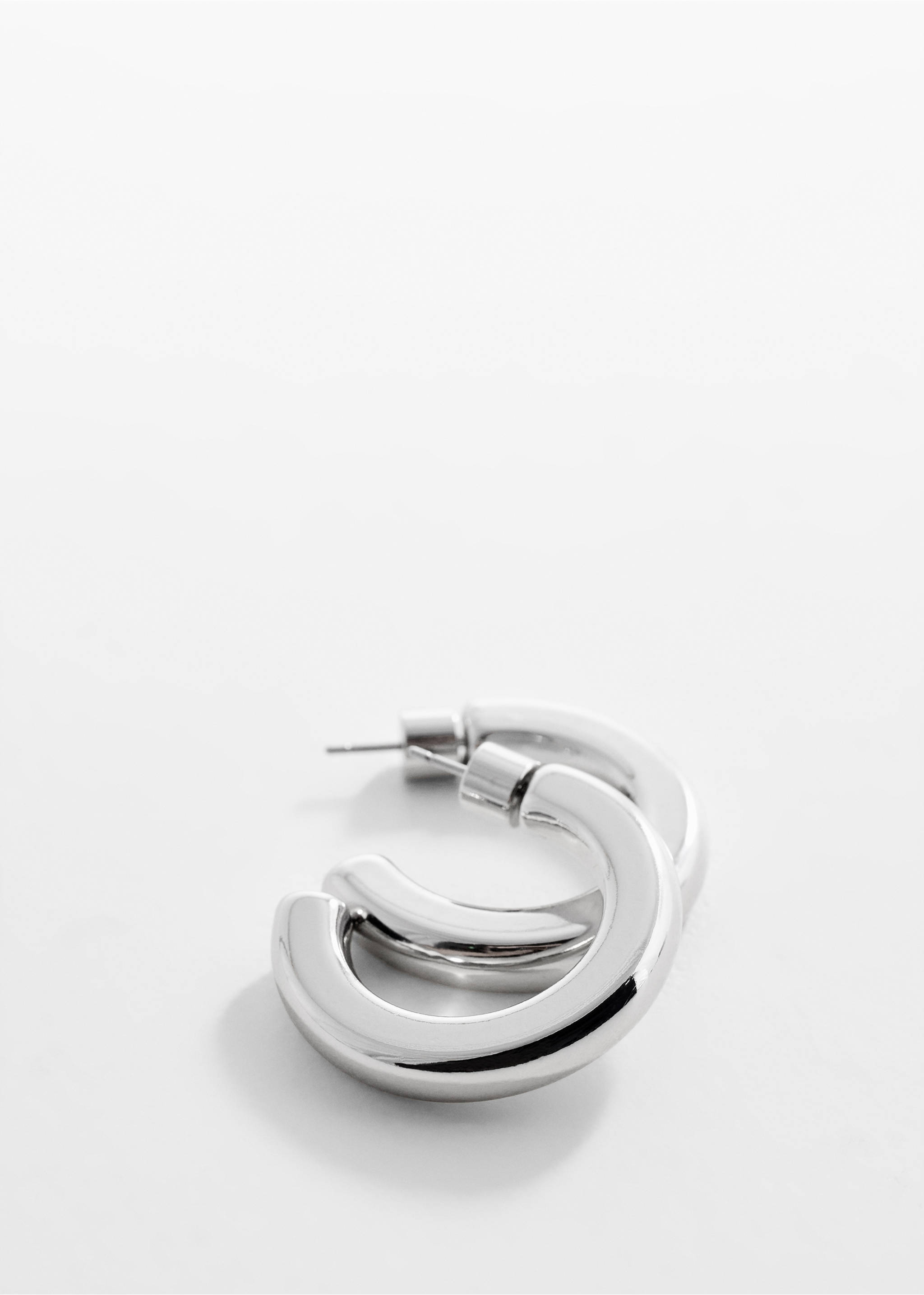Hoop earrings - Medium plane, Silver. Ref: 67010490-00.