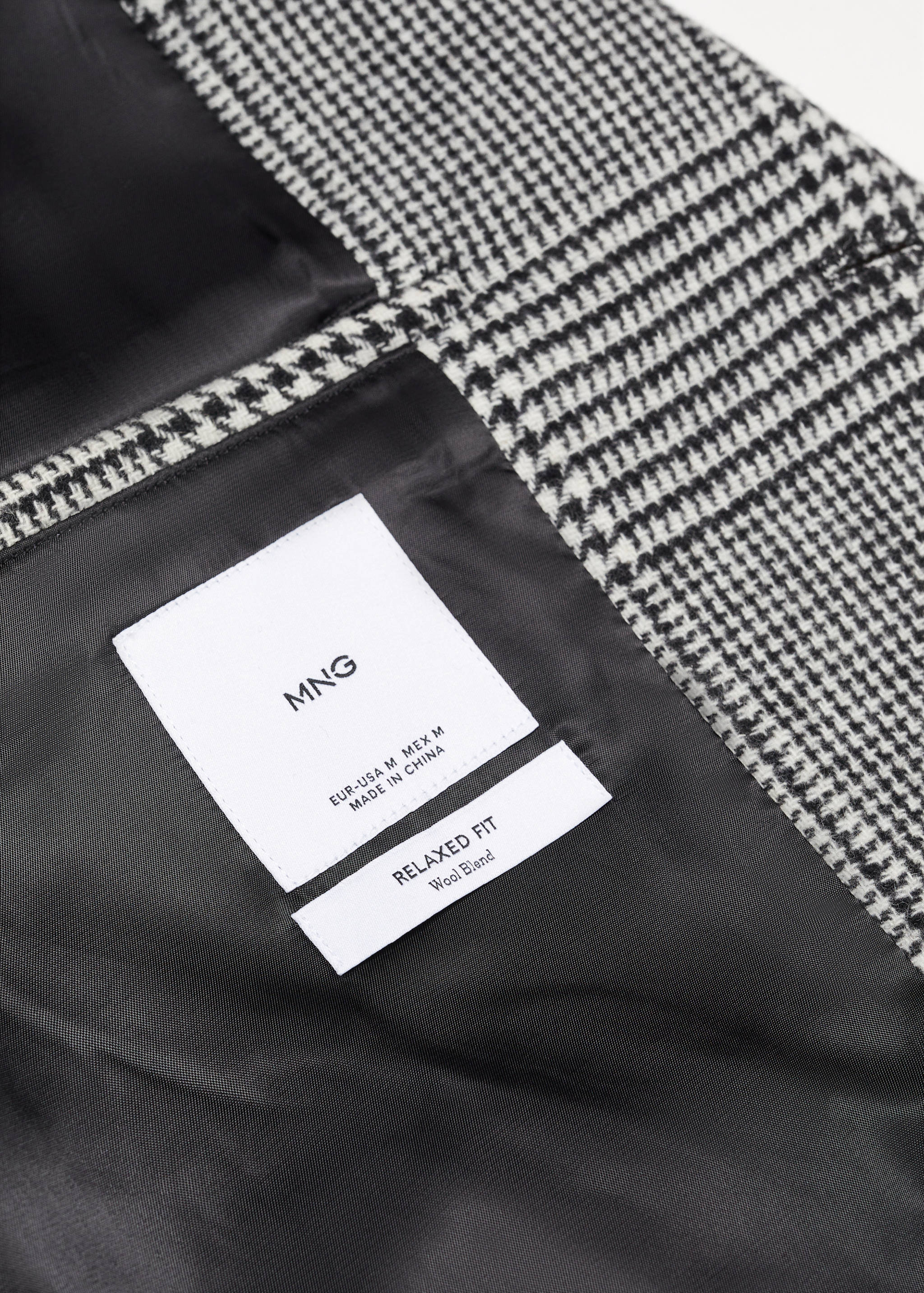 Παλτό μάλλινο καρό glen plaid - Λεπτομέρεια του προϊόντος 8