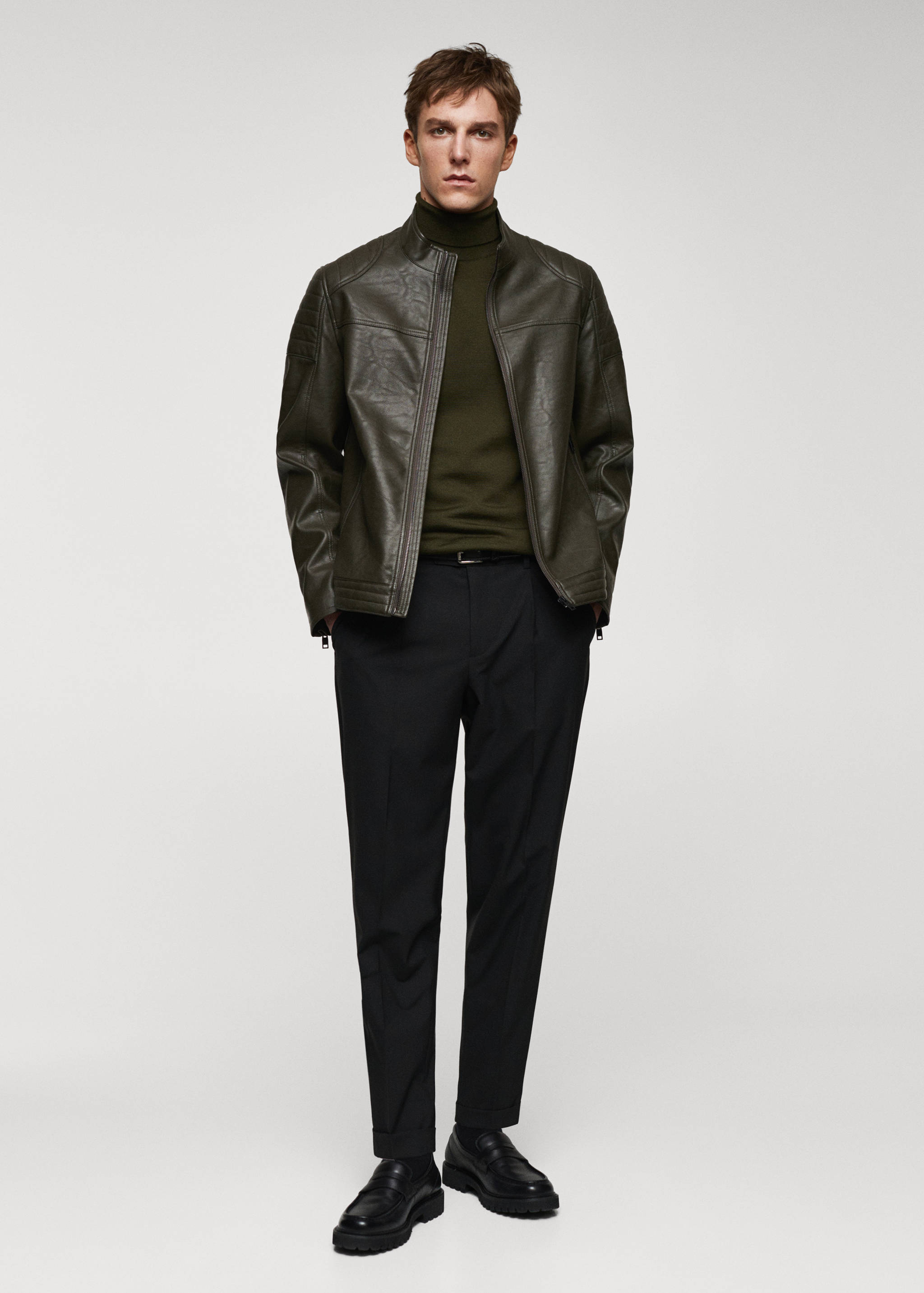 Jacke mit Nappaleder-Effekt - Allgemeine Ansicht