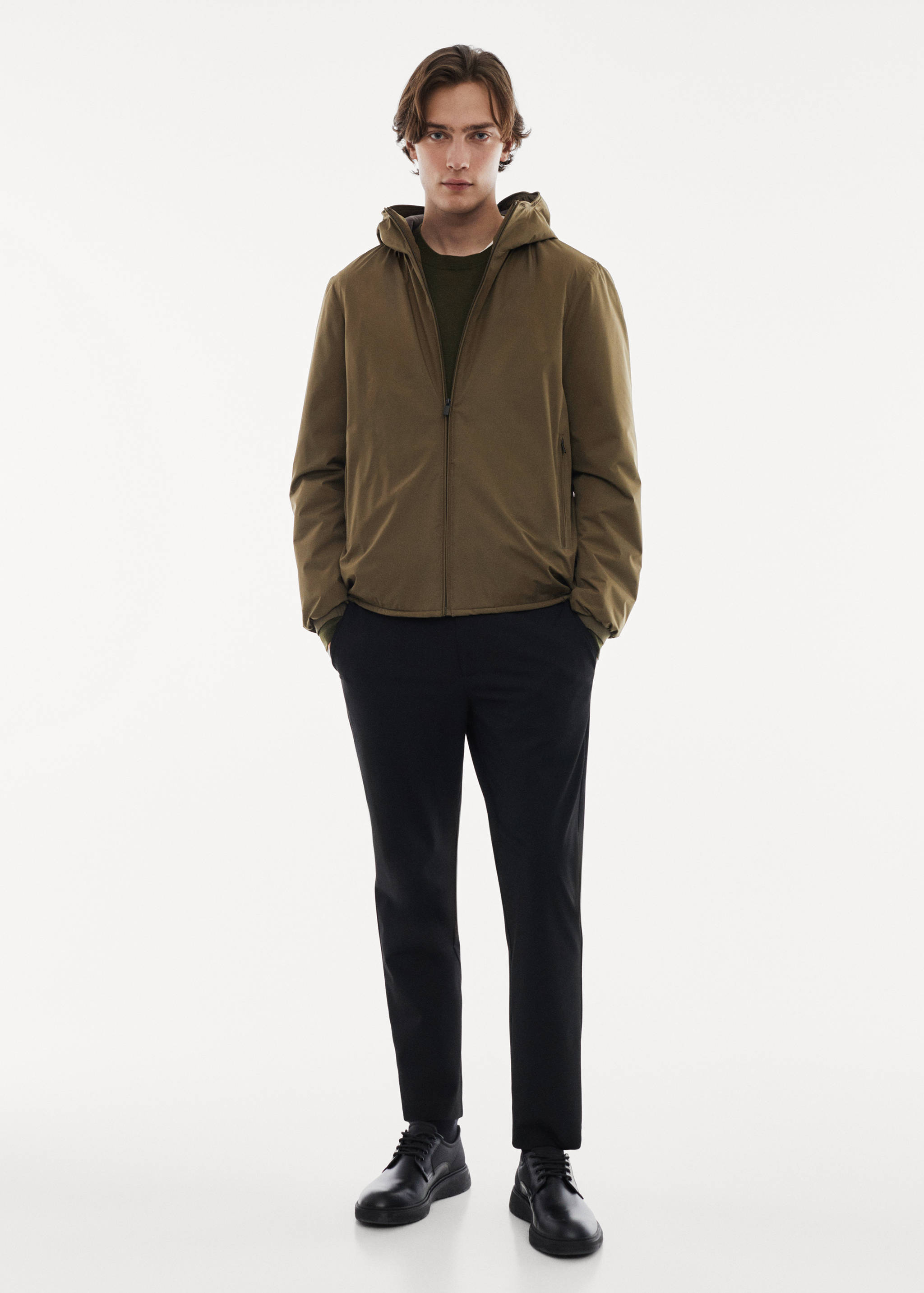 Chaqueta acolchada capucha water-repellent - Plano general