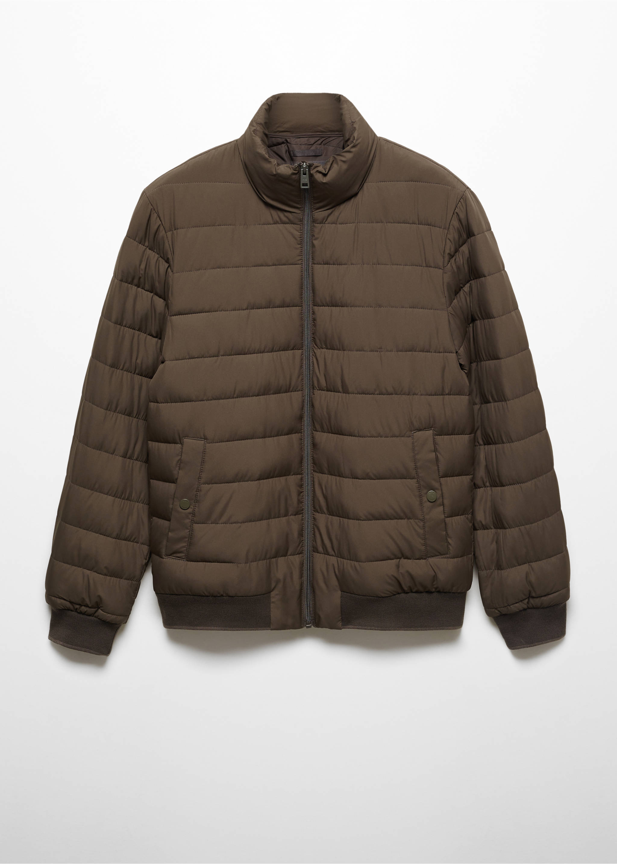 Ultra-lightweight water-repellent quilted anorak - Article without model, Brown. Ref: 67010629-00.
