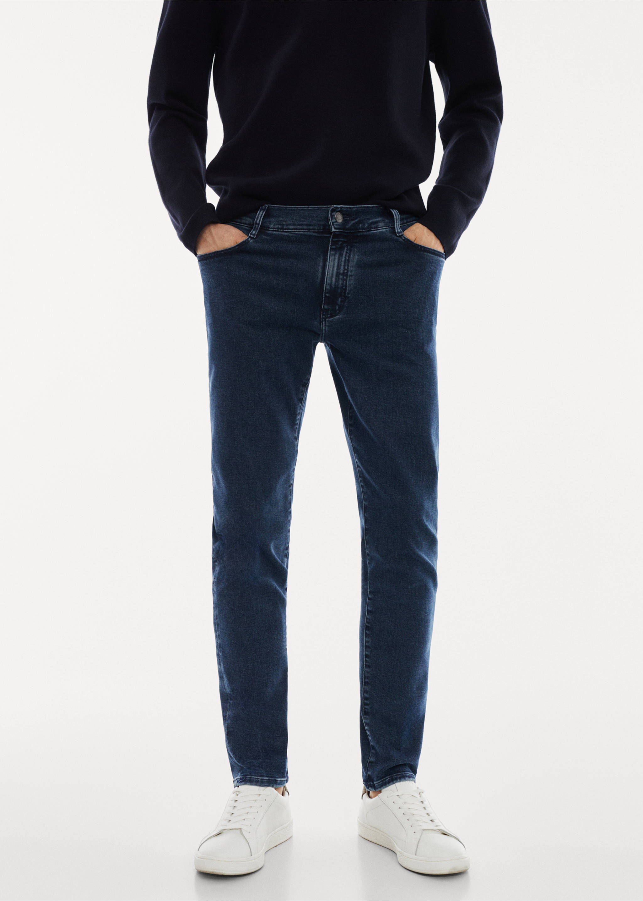 THERMOLITE® slim-fit jeans - Medium plane, Deep Dark Blue. Ref: 67010642-00.
