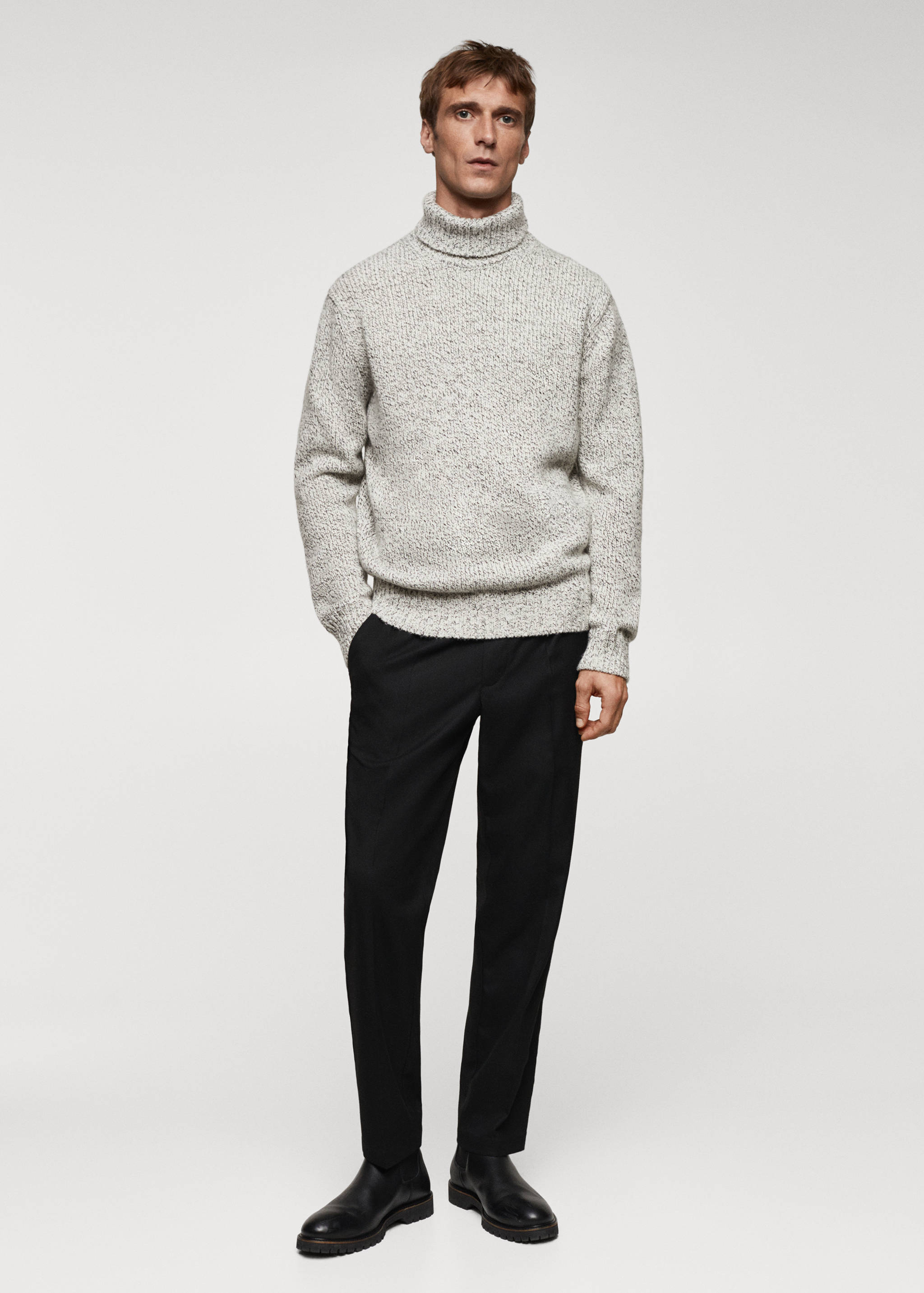 Rollkragenpullover aus Wolle - Allgemeine Ansicht