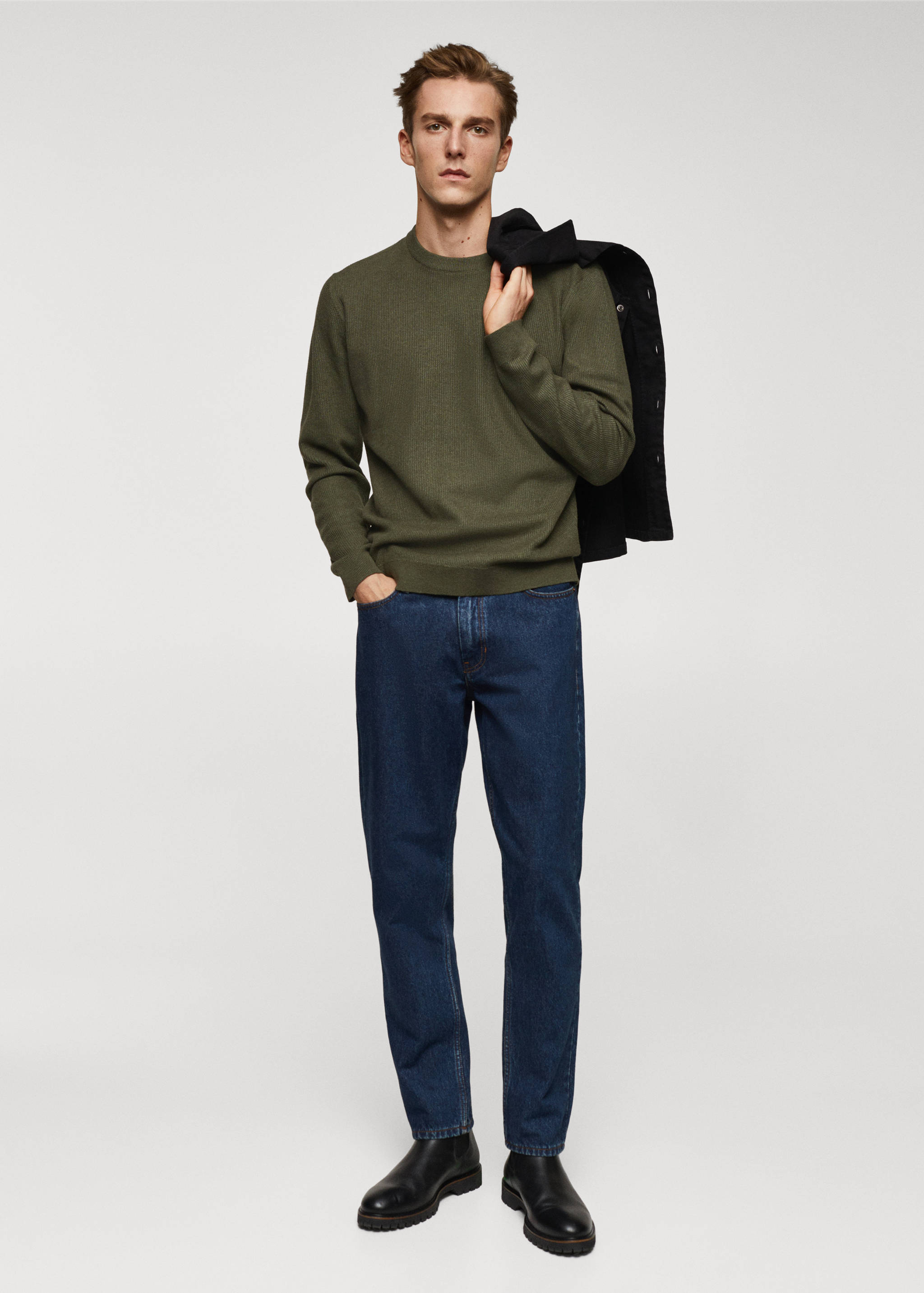 Structured cotton sweater - General plane