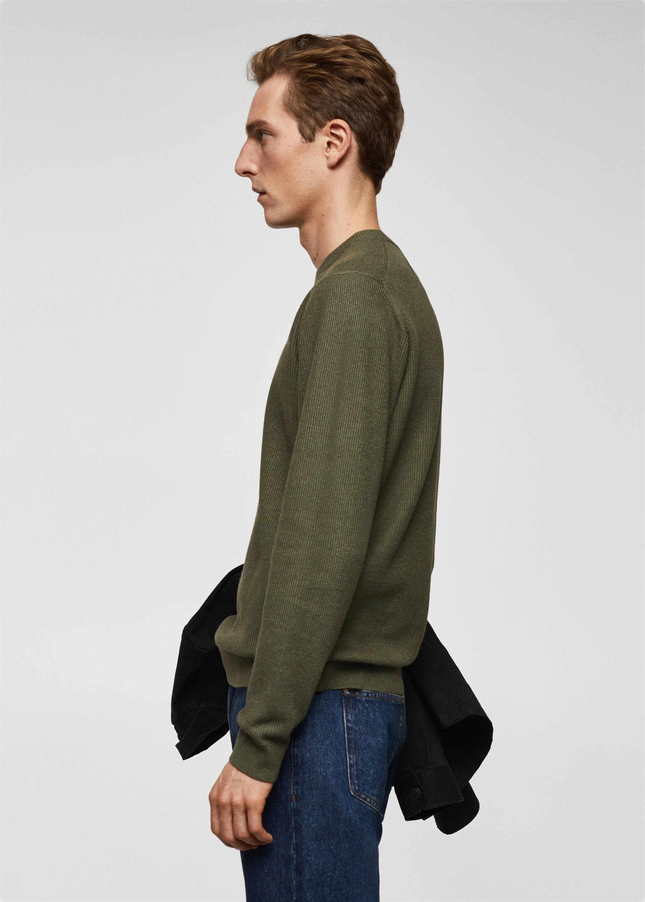 Structured cotton sweater - Details of the article 2