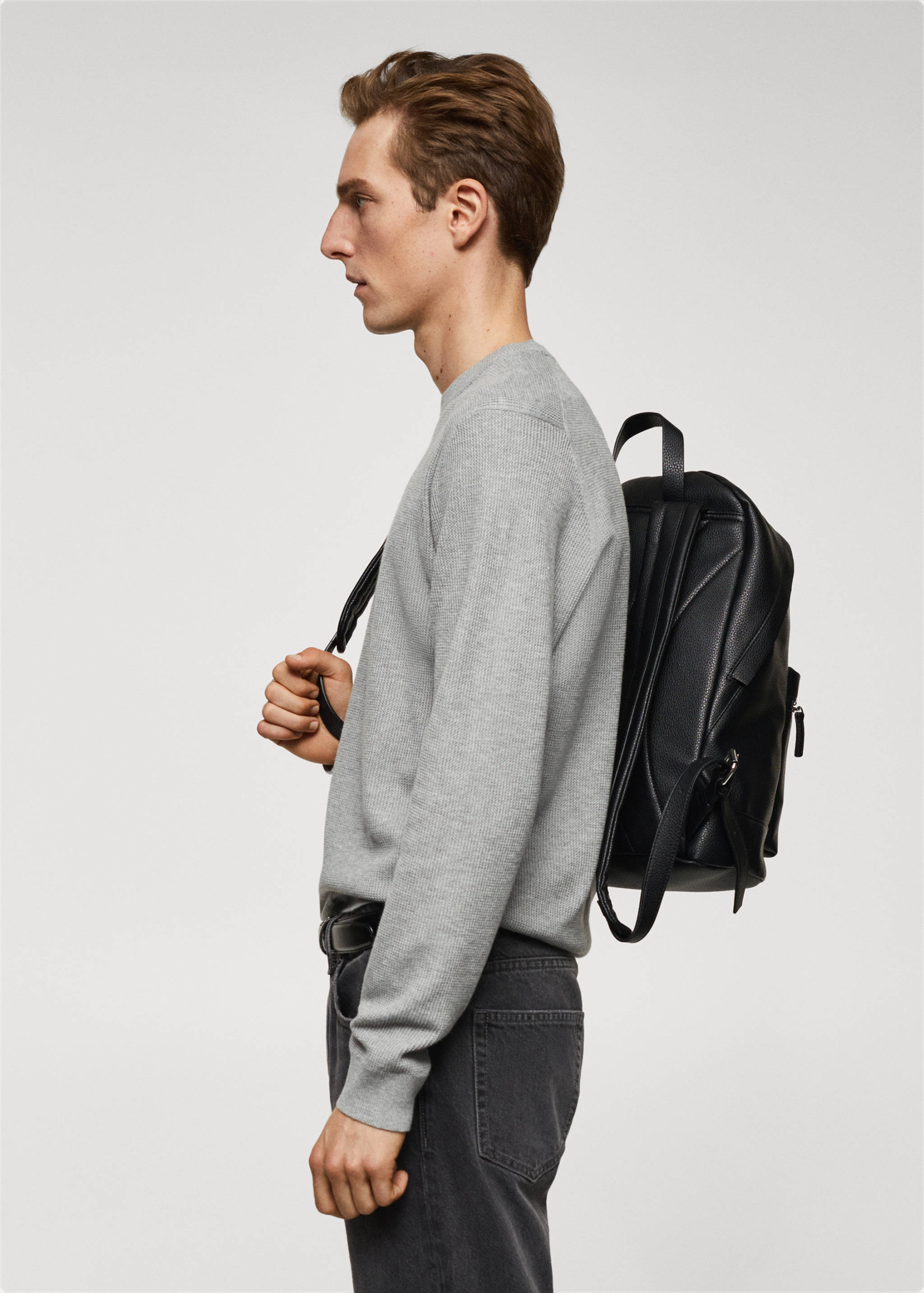 Structured cotton sweater - Details of the article 2