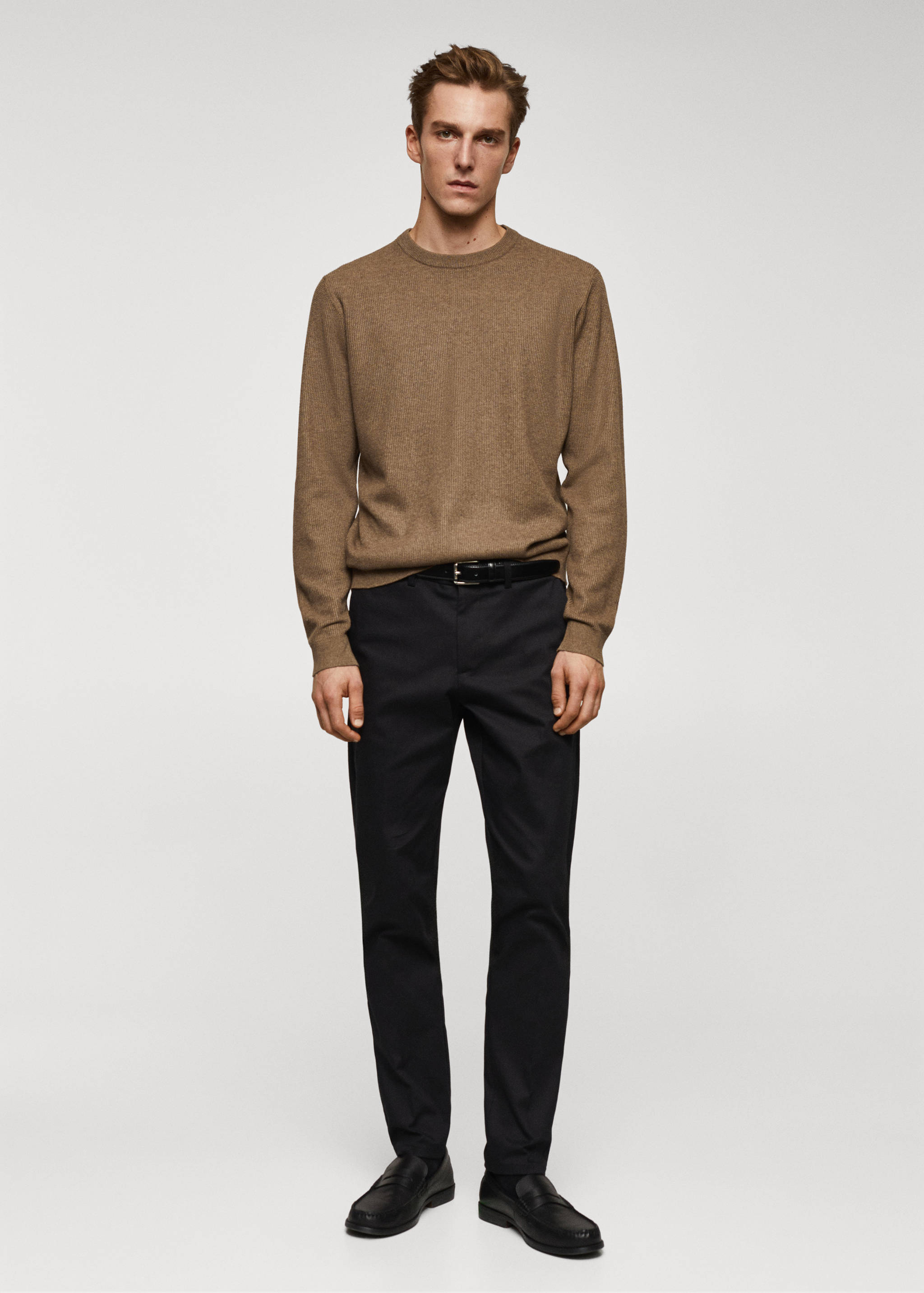 Structured cotton sweater - General plane