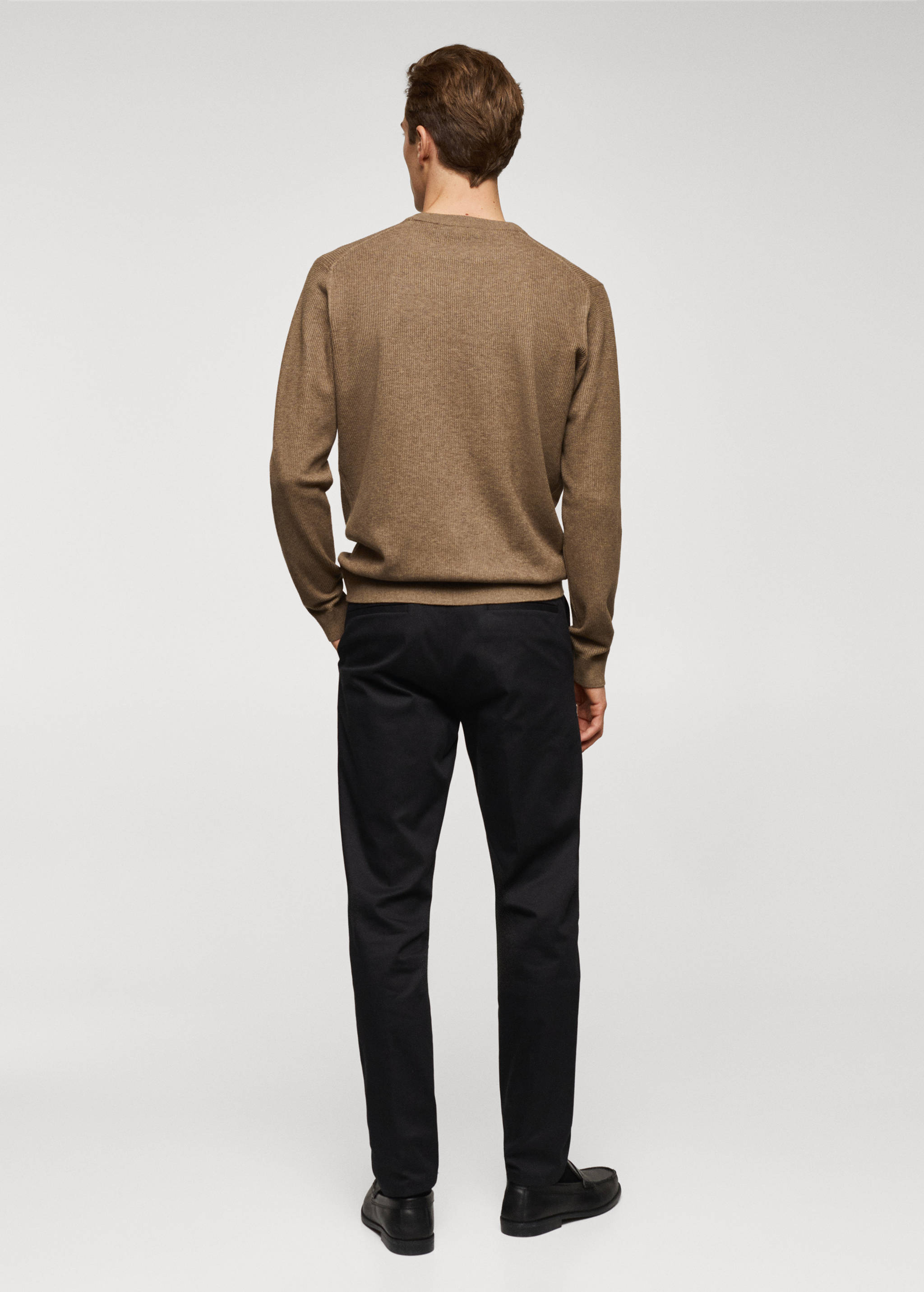 Structured cotton sweater - Reverse of the article