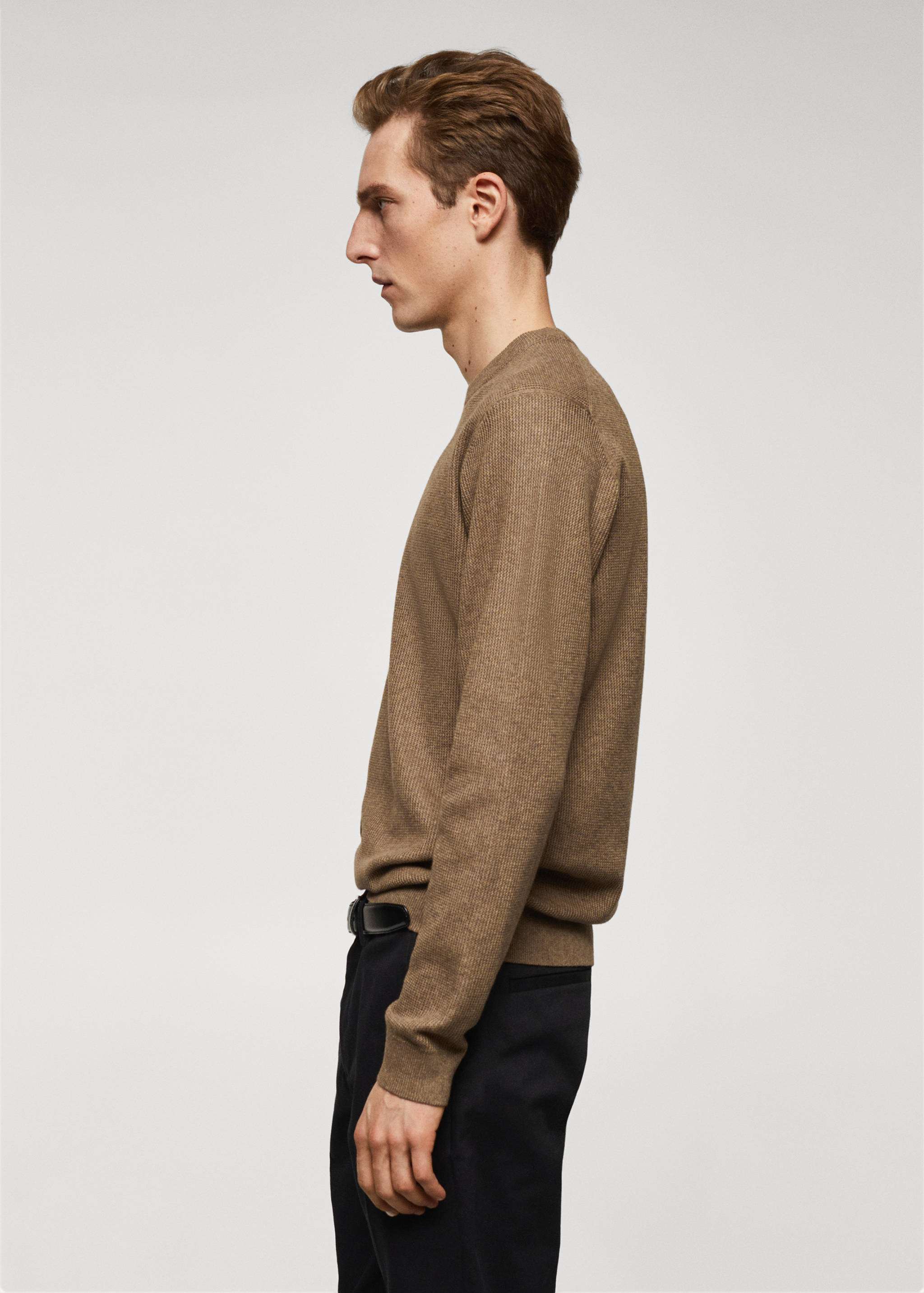Structured cotton sweater - Details of the article 2
