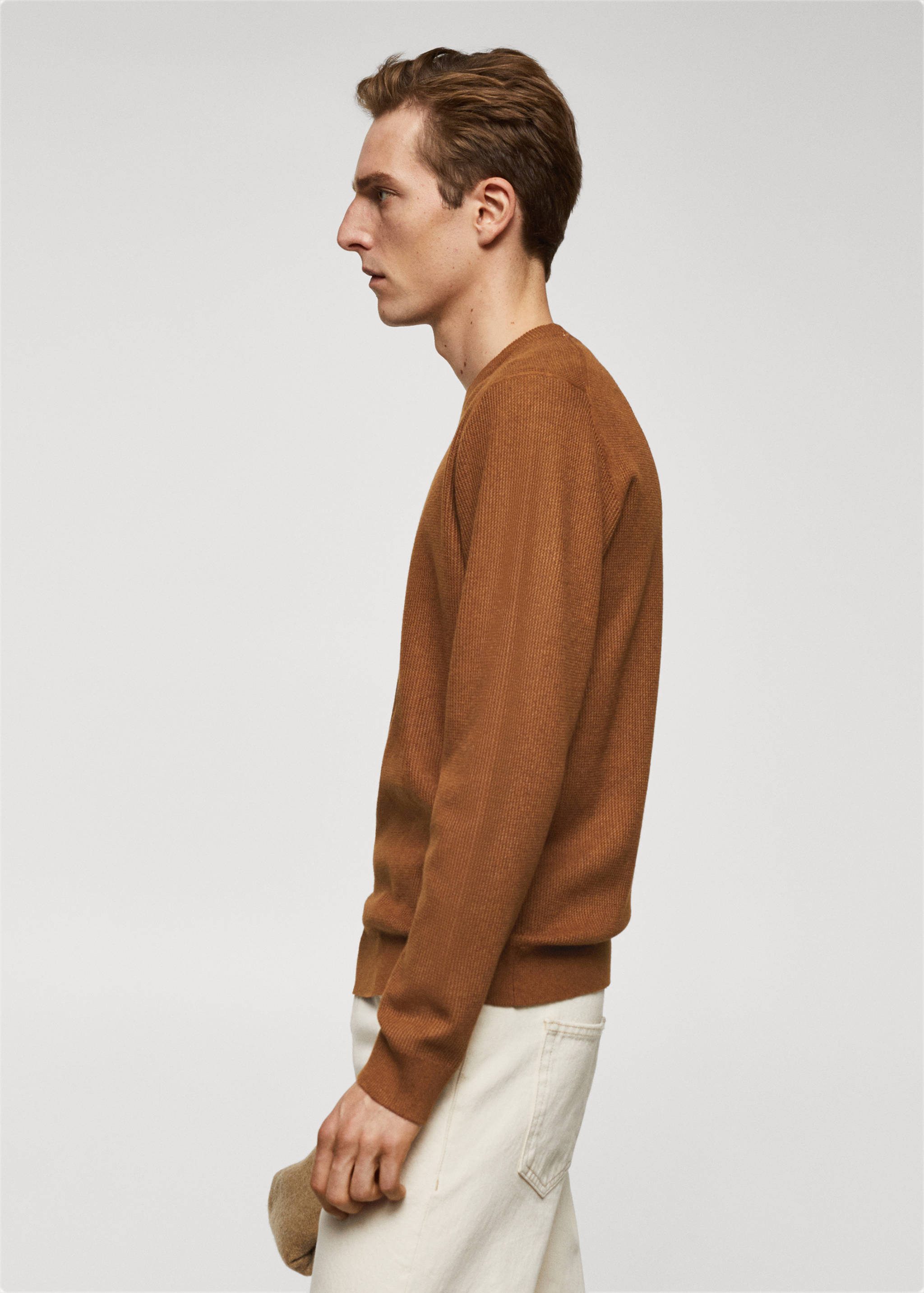 Structured cotton sweater - Details of the article 2
