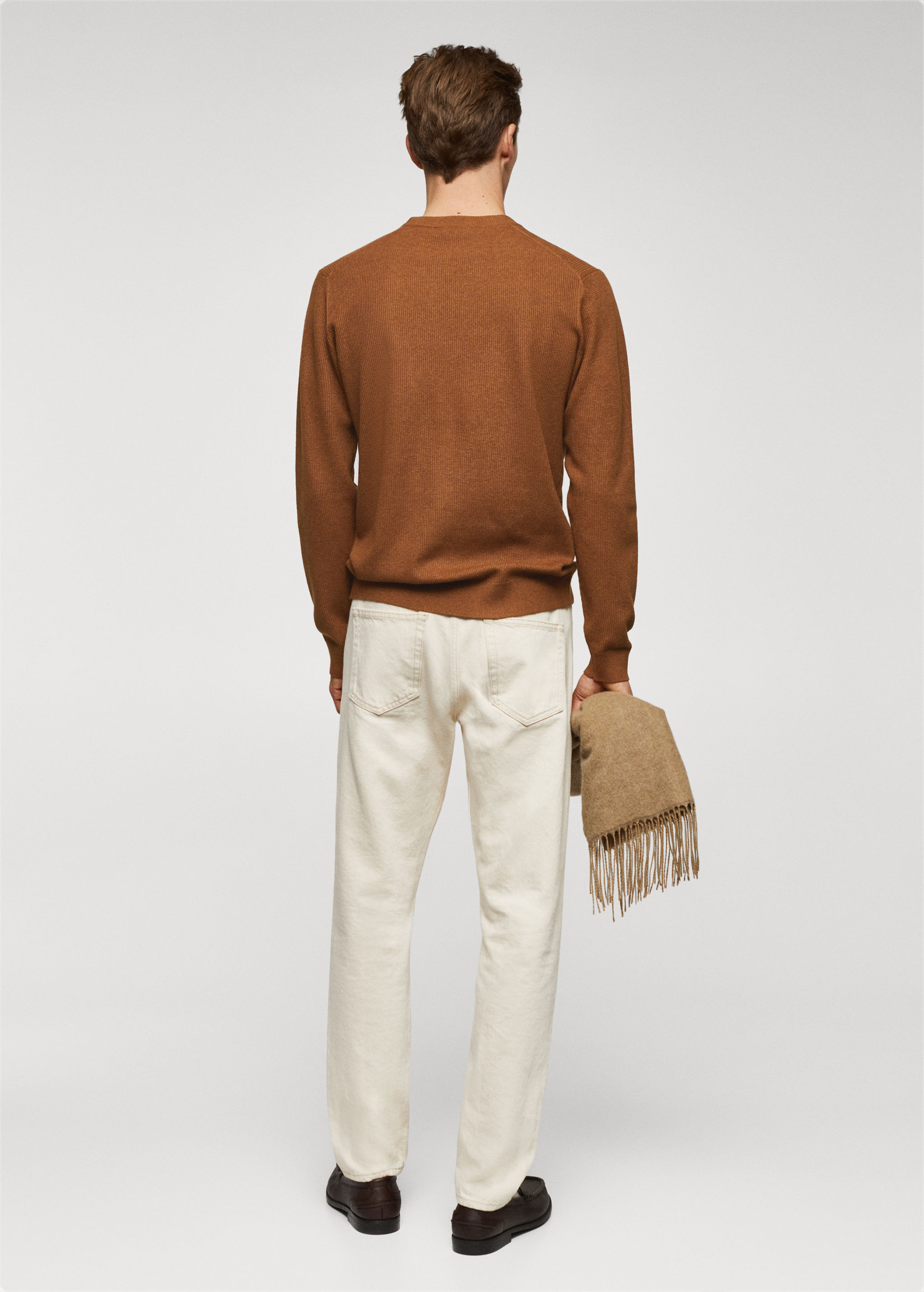 Structured cotton sweater - Reverse of the article