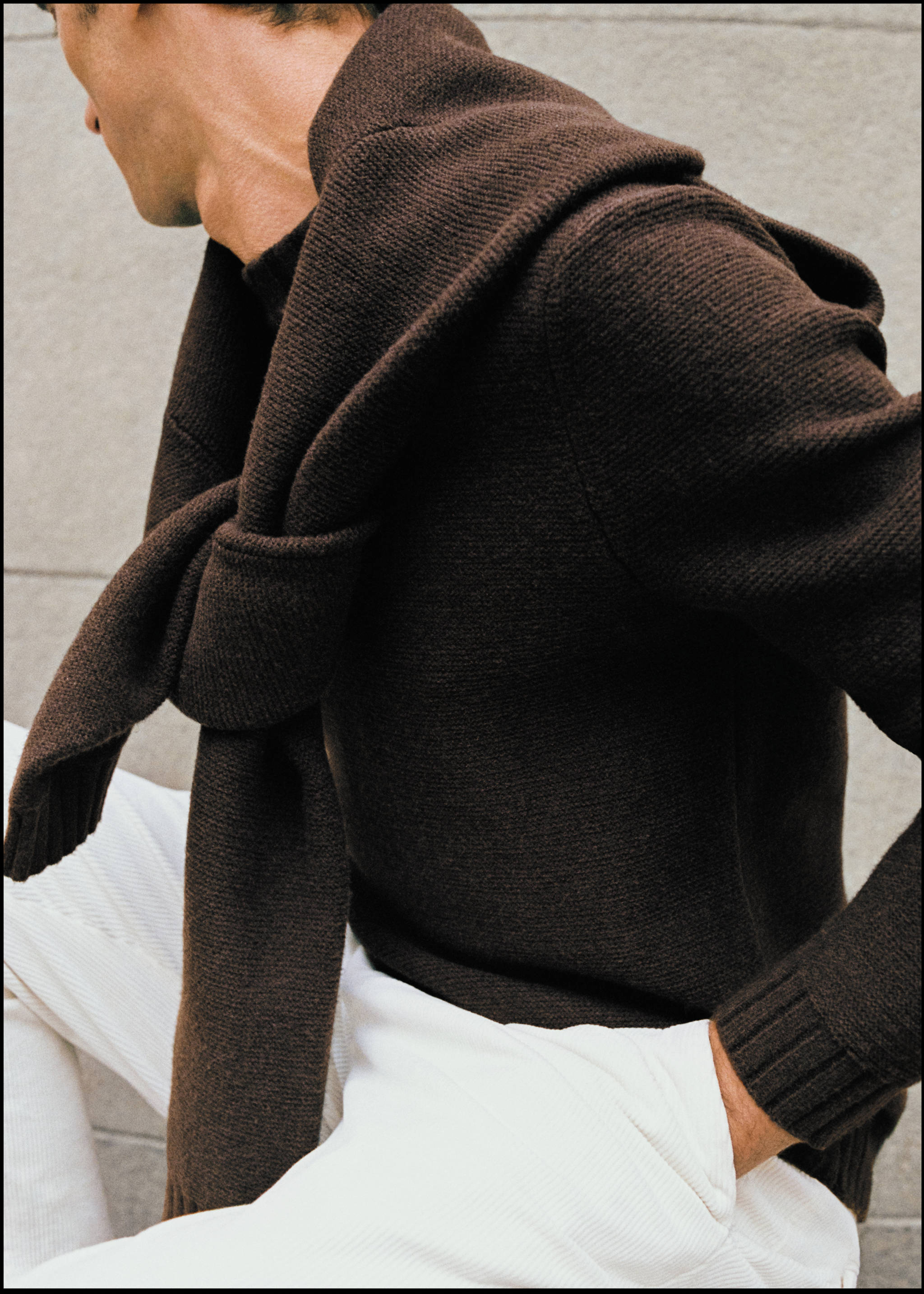 Knitted sweater with ribbed details - Details of the article 6