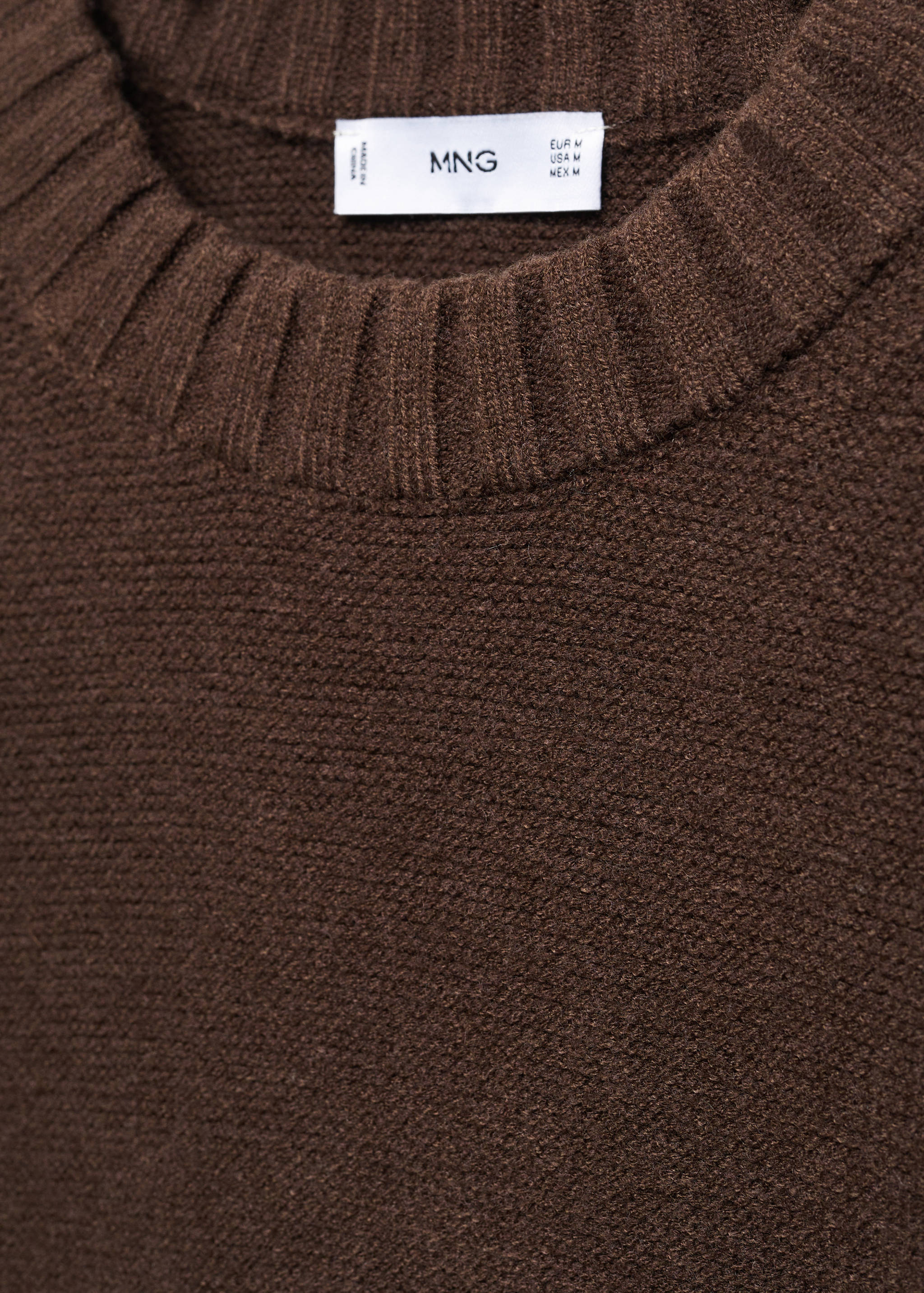 Knitted sweater with ribbed details - Details of the article 8