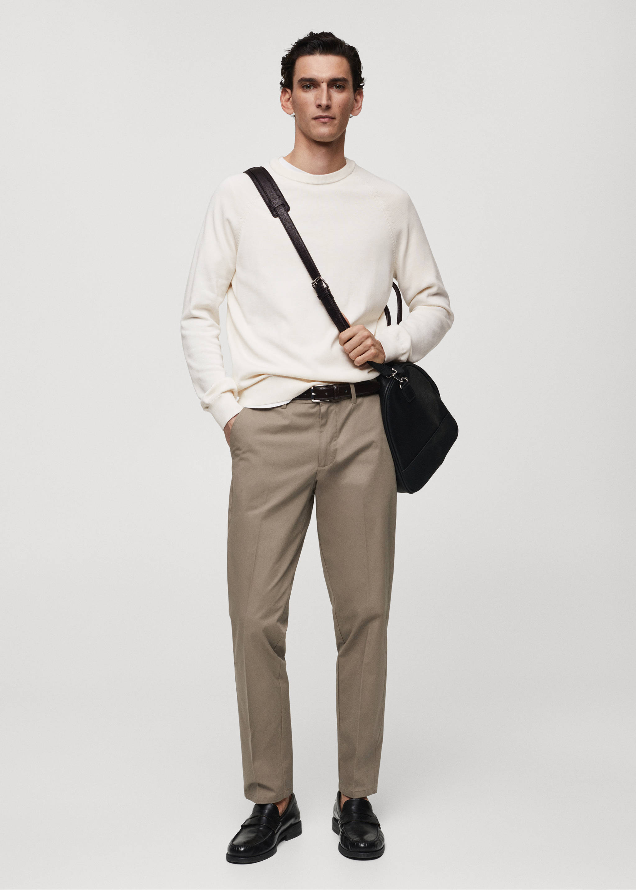 Fine-knit cotton sweater - General plane