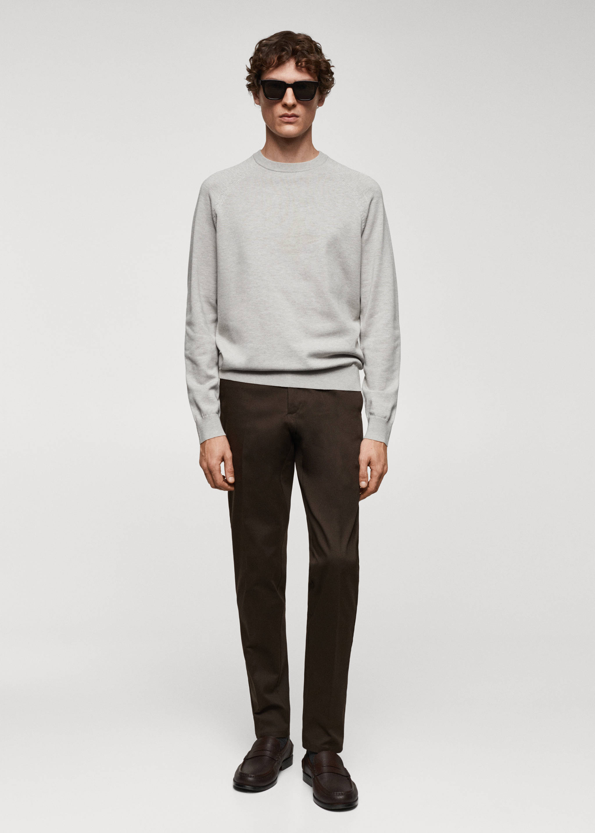Fine-knit cotton sweater - General plane