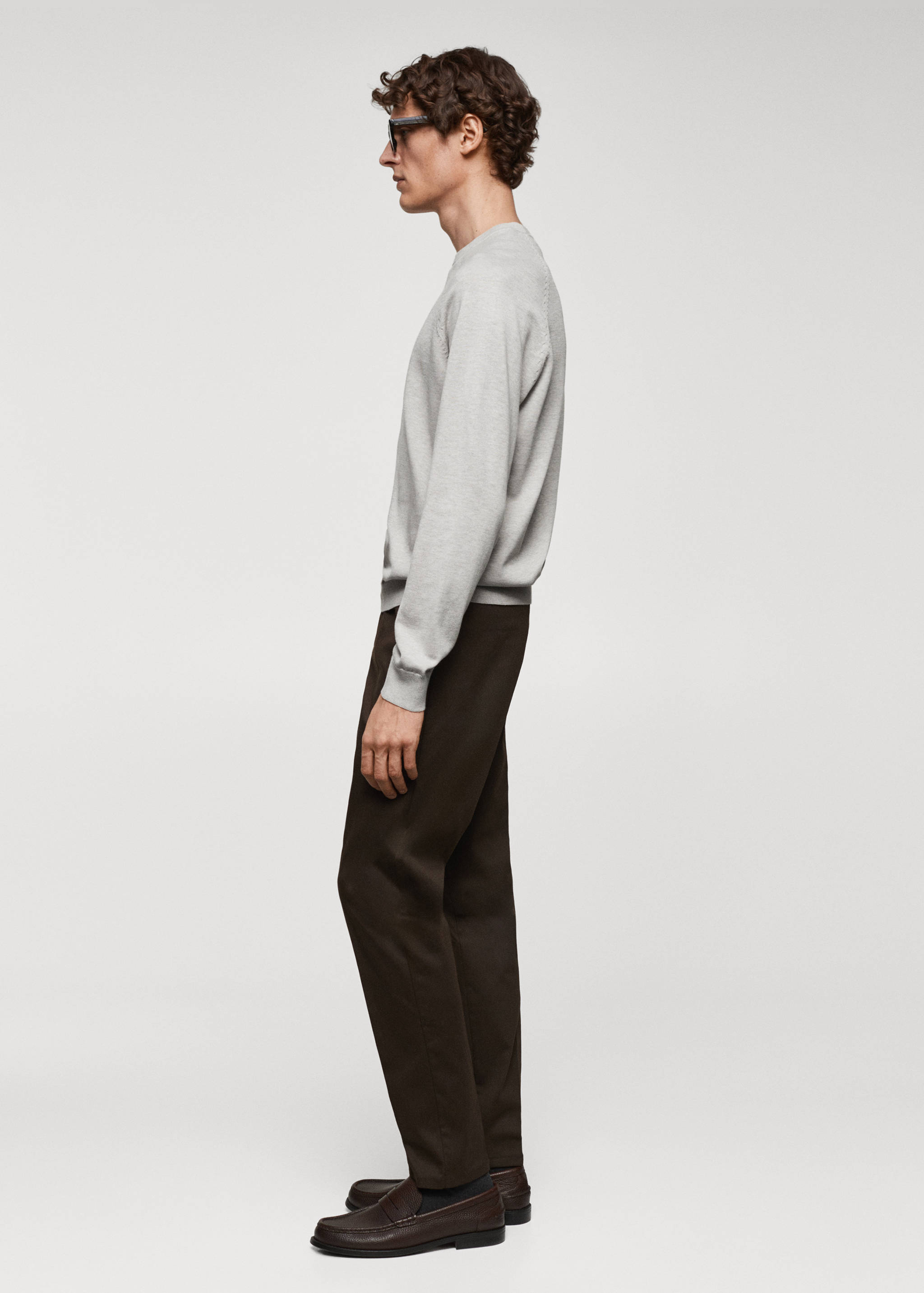 Fine-knit cotton sweater - Details of the article 2