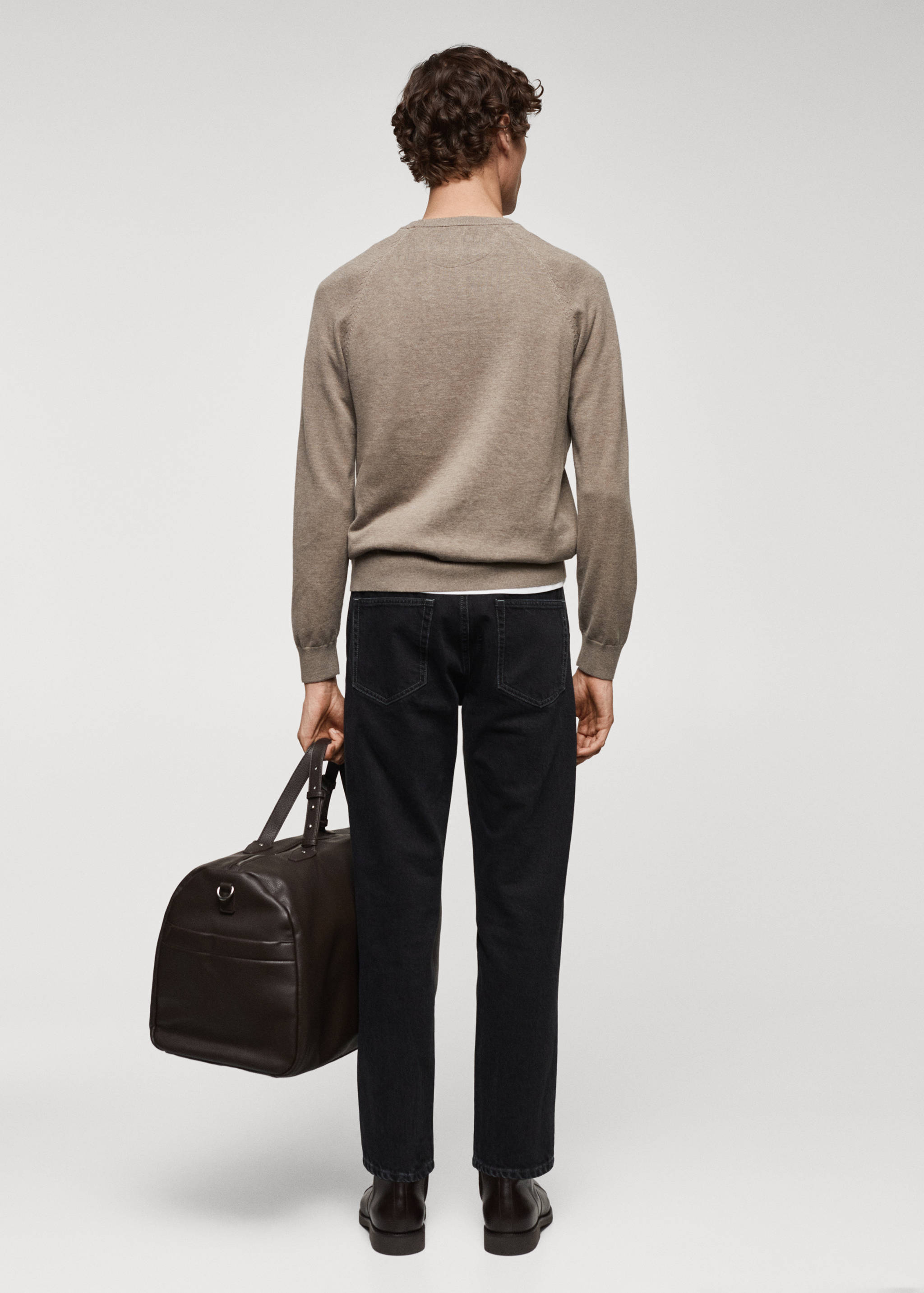 Fine-knit cotton sweater - Reverse of the article