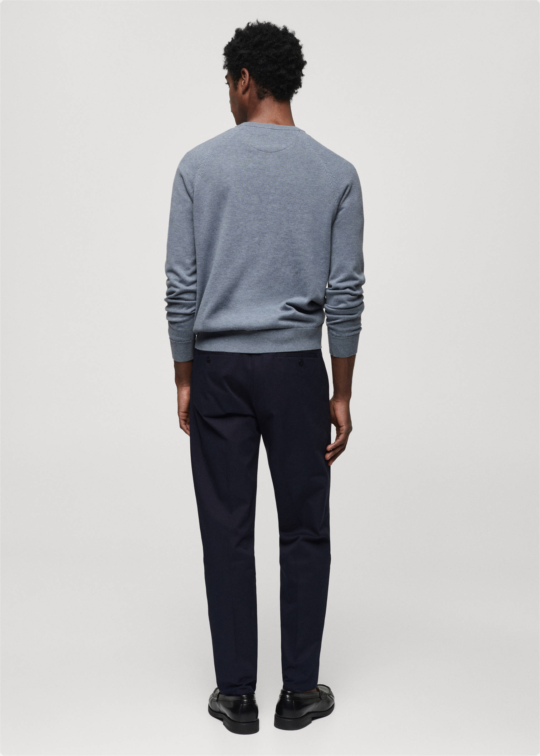 Fine-knit cotton sweater - Reverse of the article