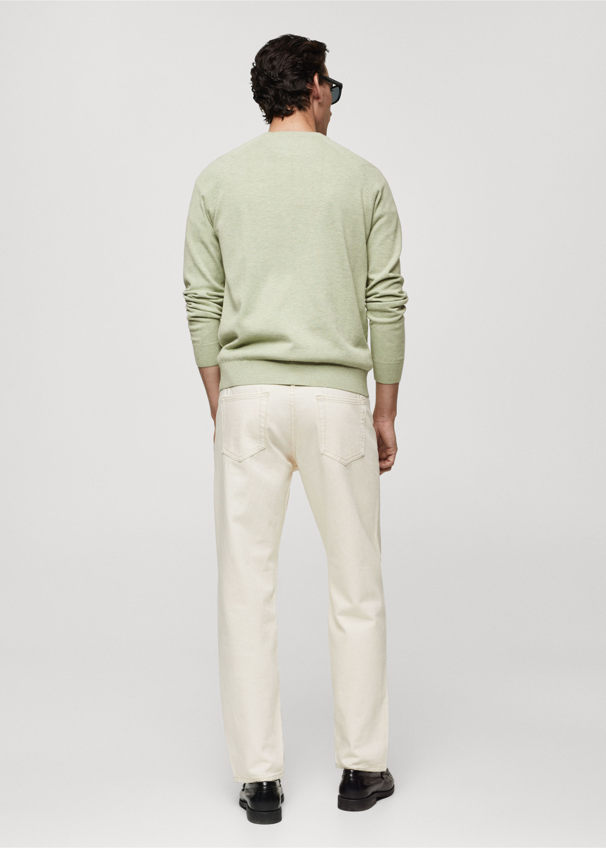Fine-knit cotton sweater - Reverse of the article
