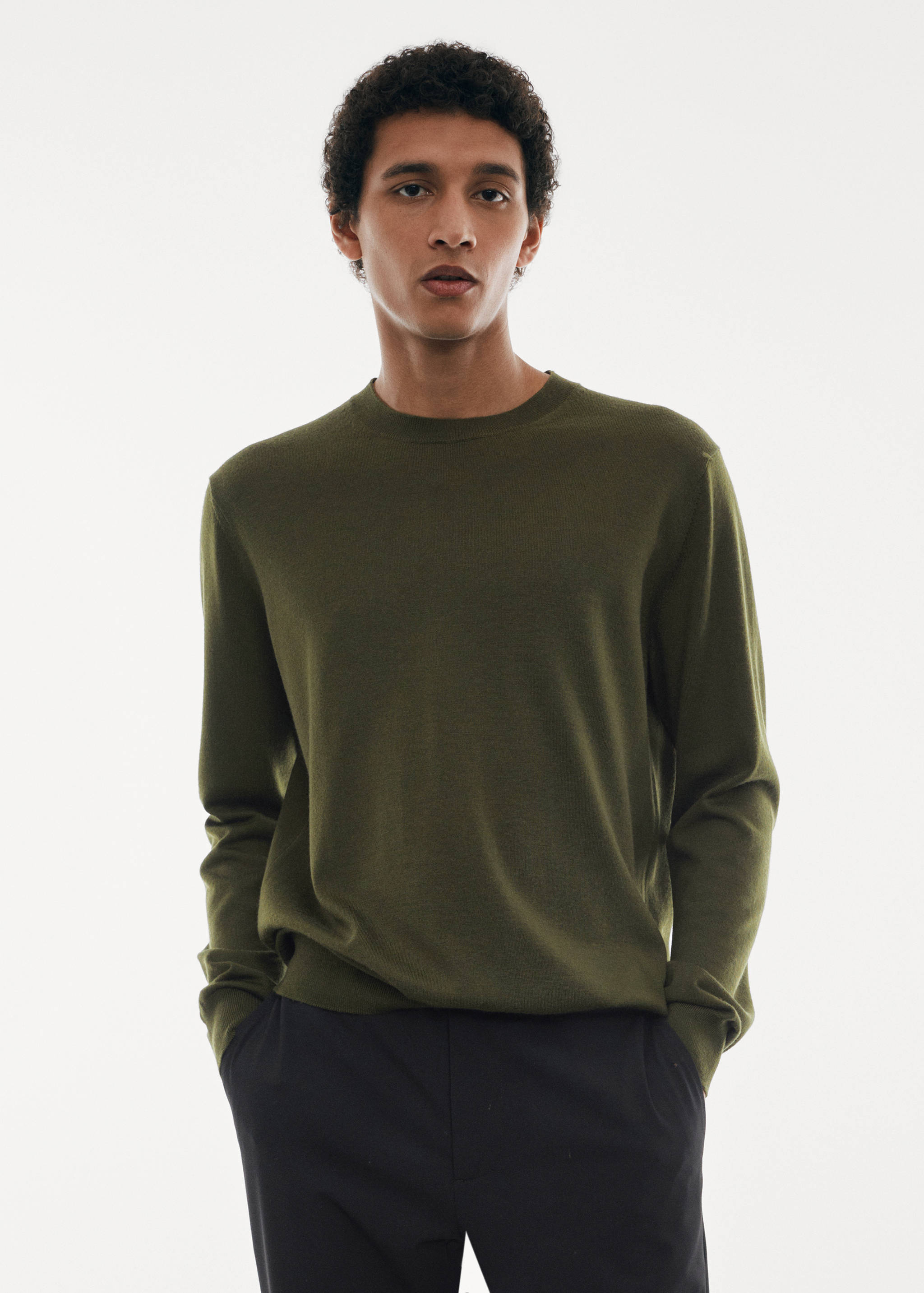 Merino wool washable sweater - Medium plane