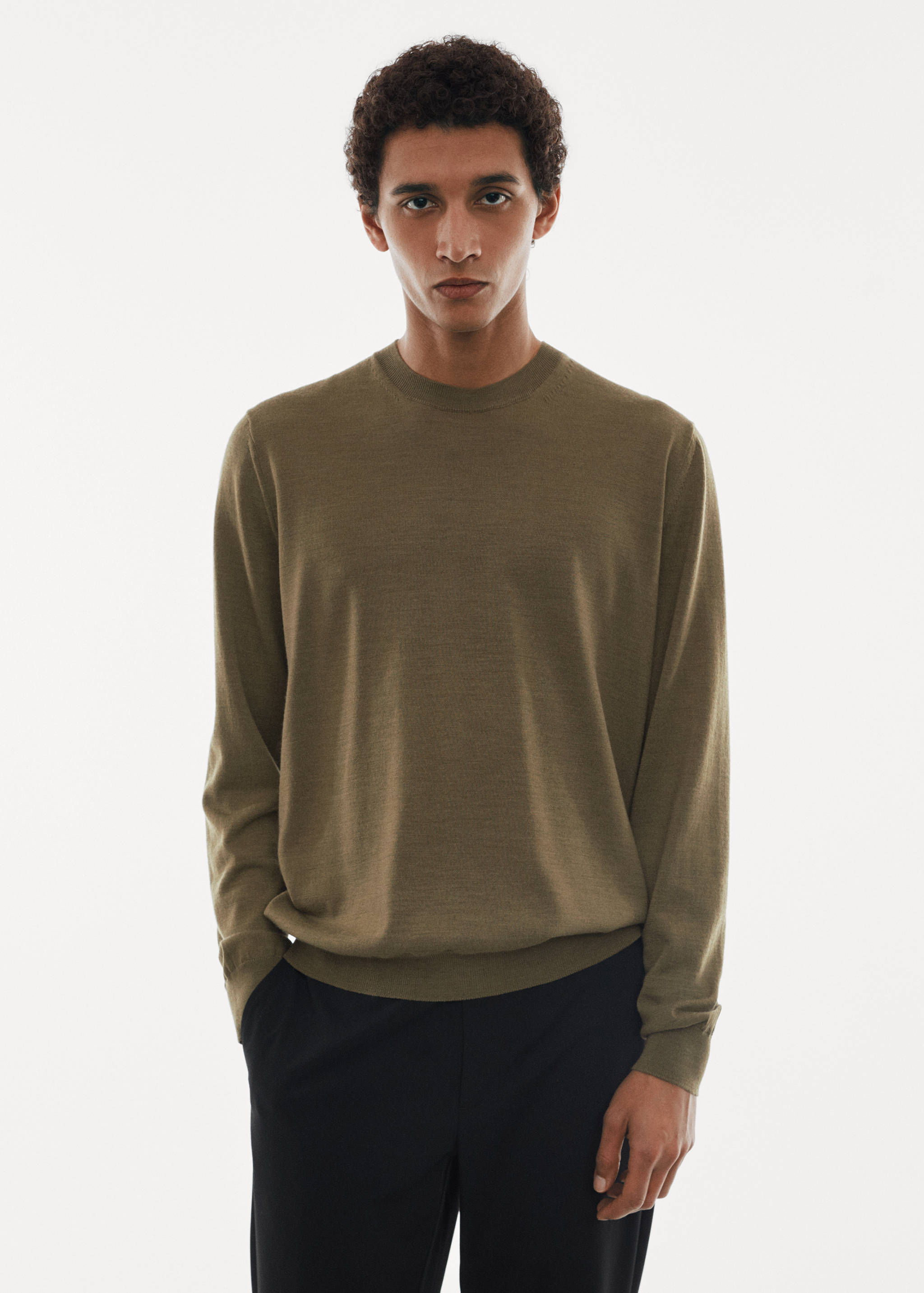 Merino wool washable sweater - Medium plane