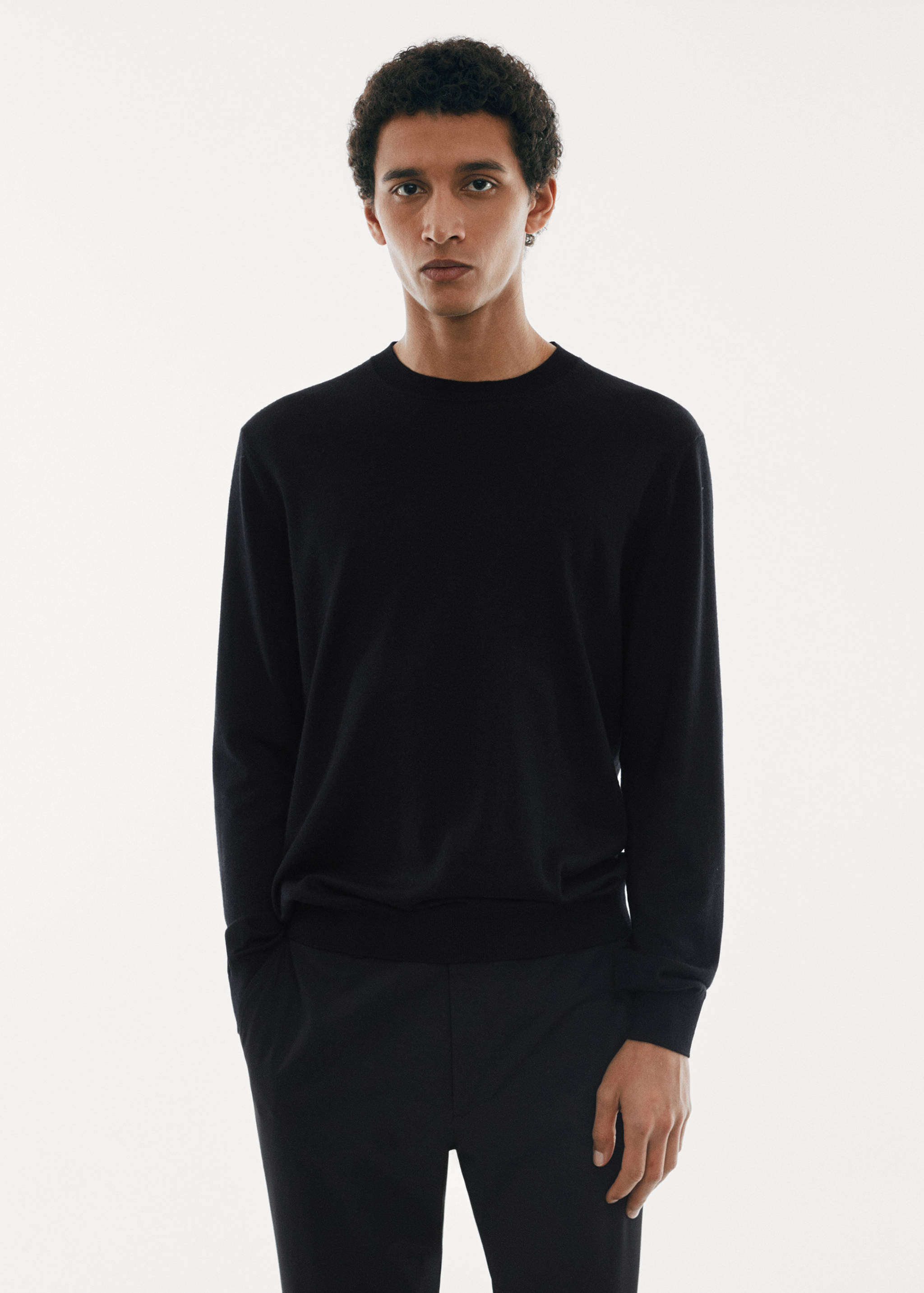 Merino wool washable sweater - Medium plane