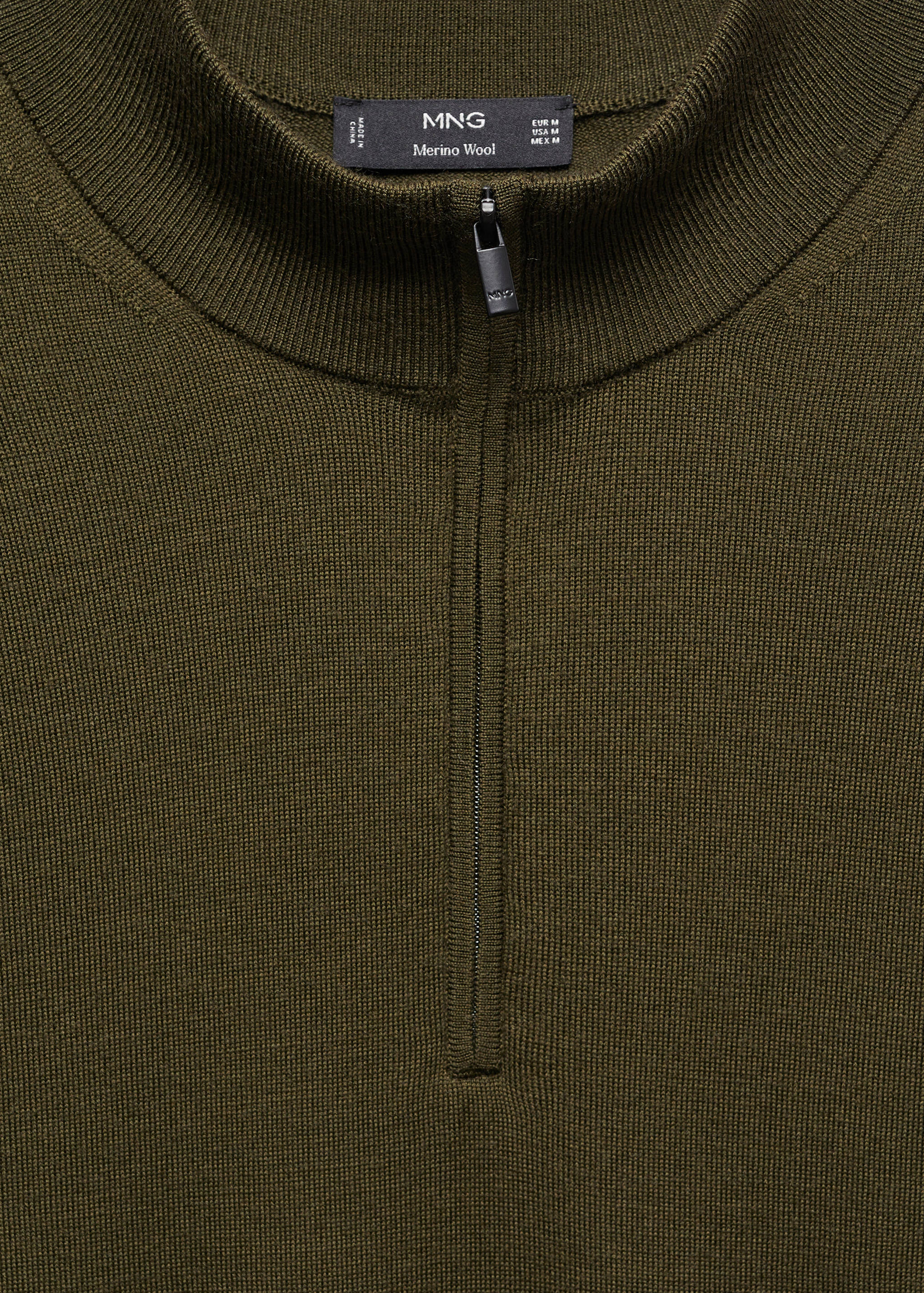 Pullover aus 100 % Merinowolle mit Zip-Kragen - Detail des Artikels 8