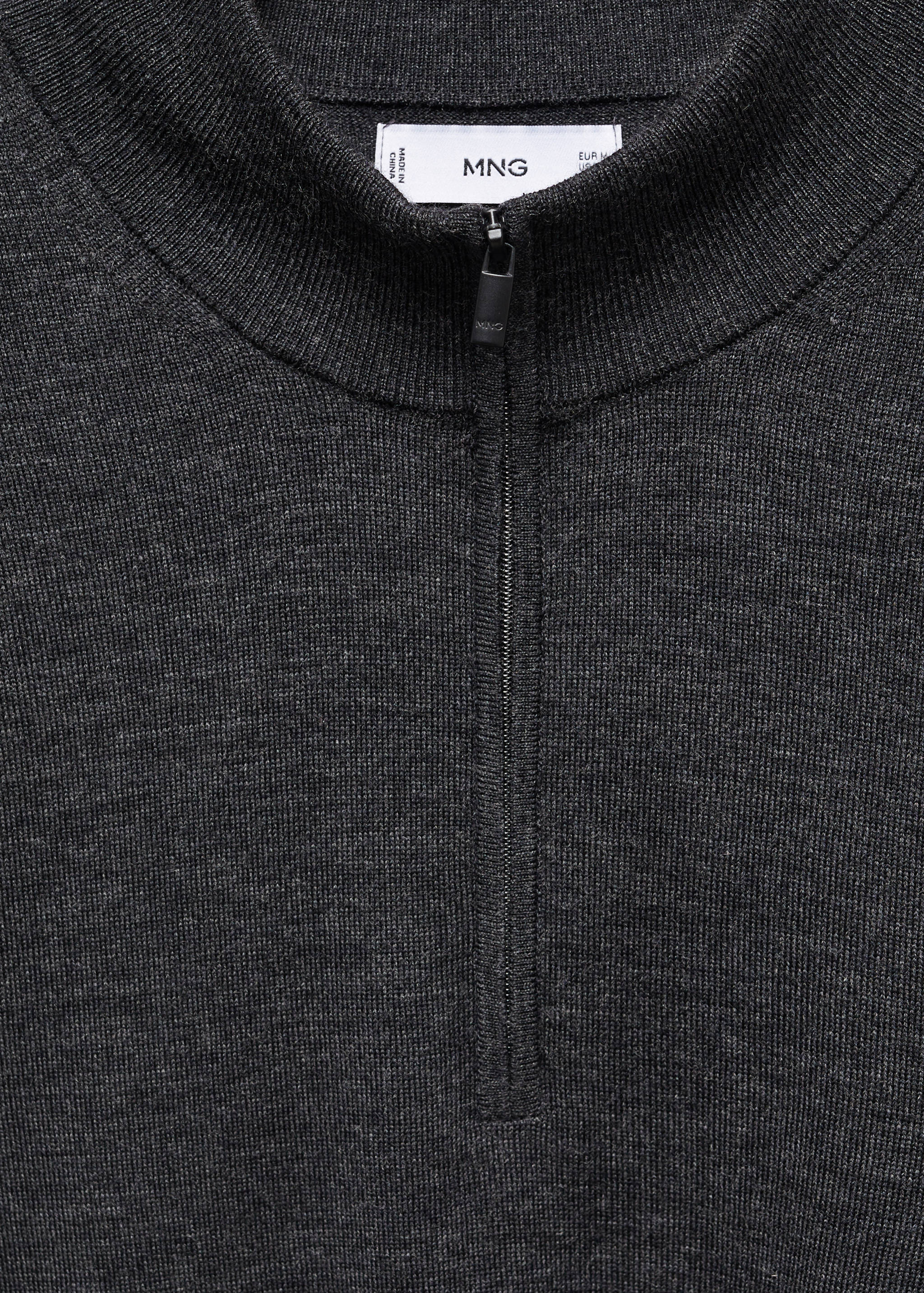 Pullover aus 100 % Merinowolle mit Zip-Kragen - Detail des Artikels 8