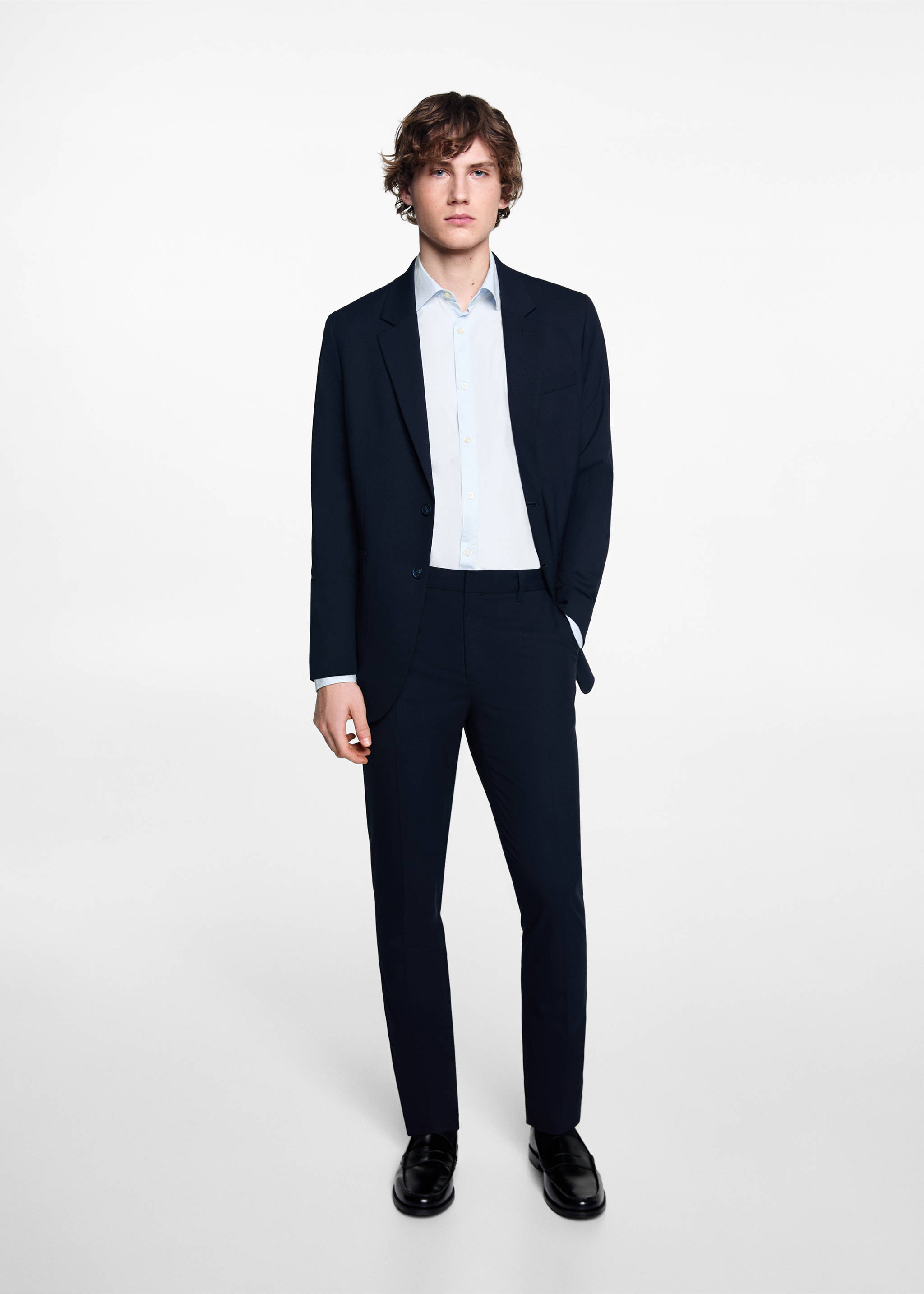 Slim fit suit trousers - General plane, Dark Navy. Ref: 67010659-00.