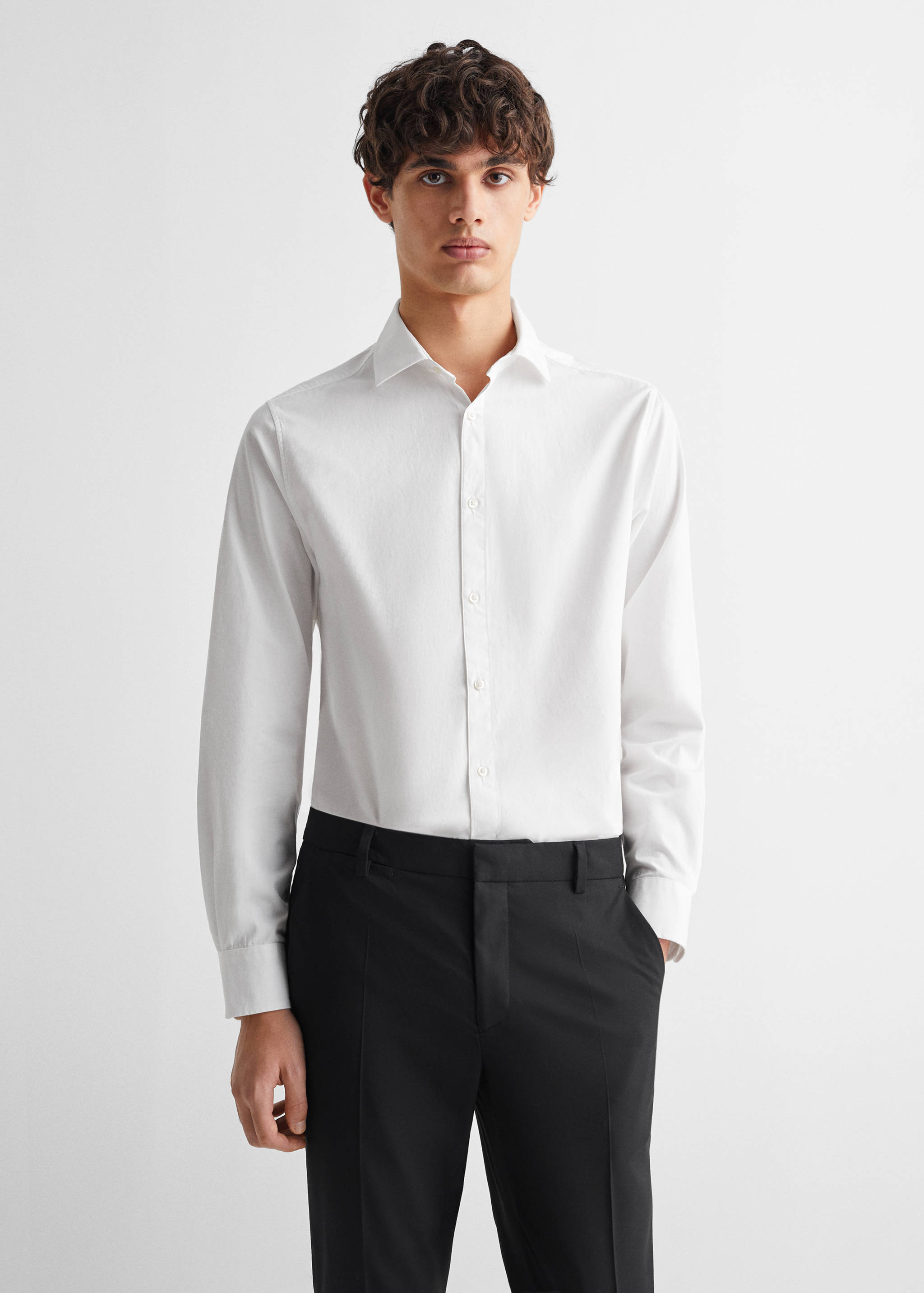 Slim fit suit trousers - Medium plane