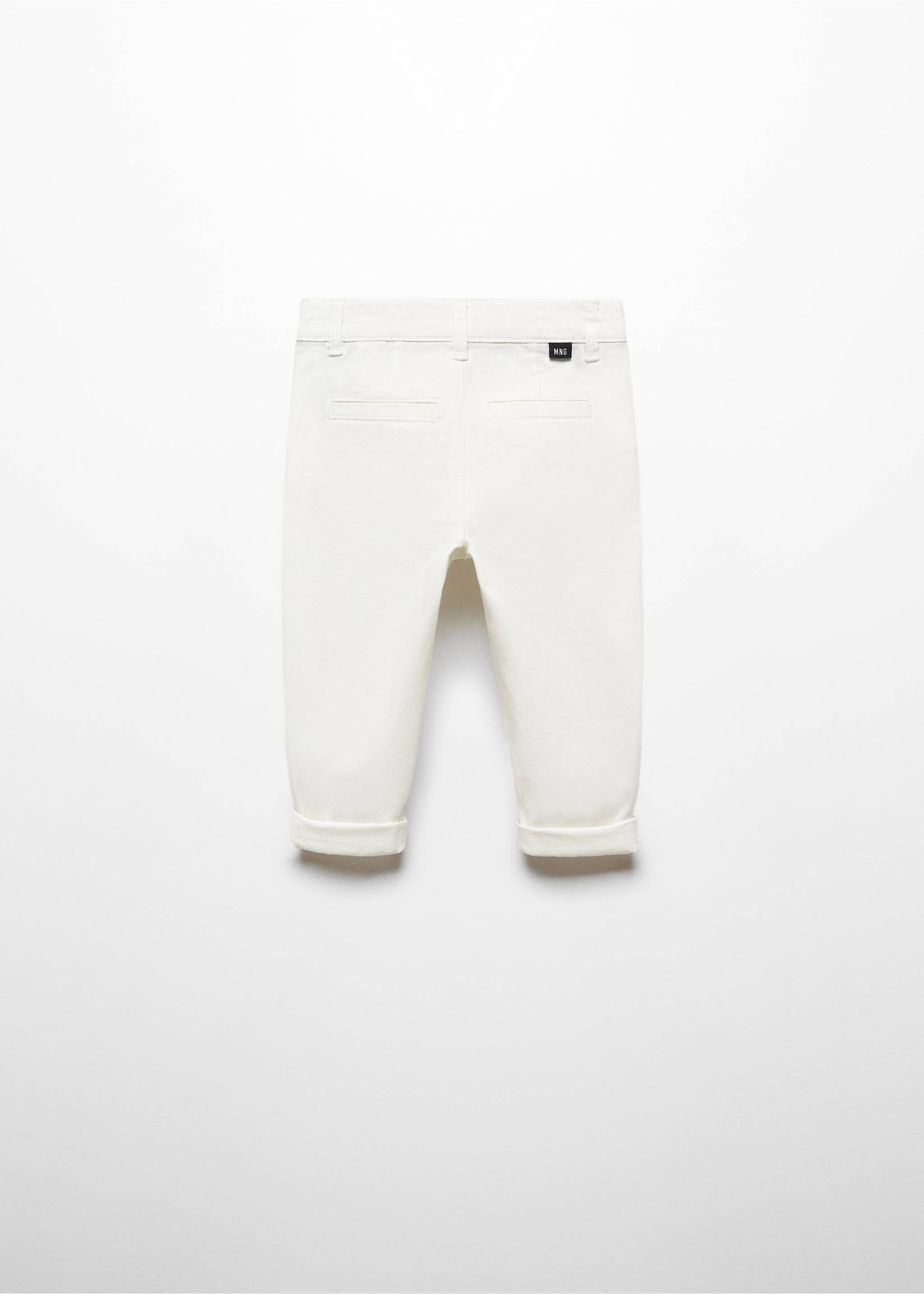 Cotton chinos - Reverse of the article, White. Ref: 67010661-00.