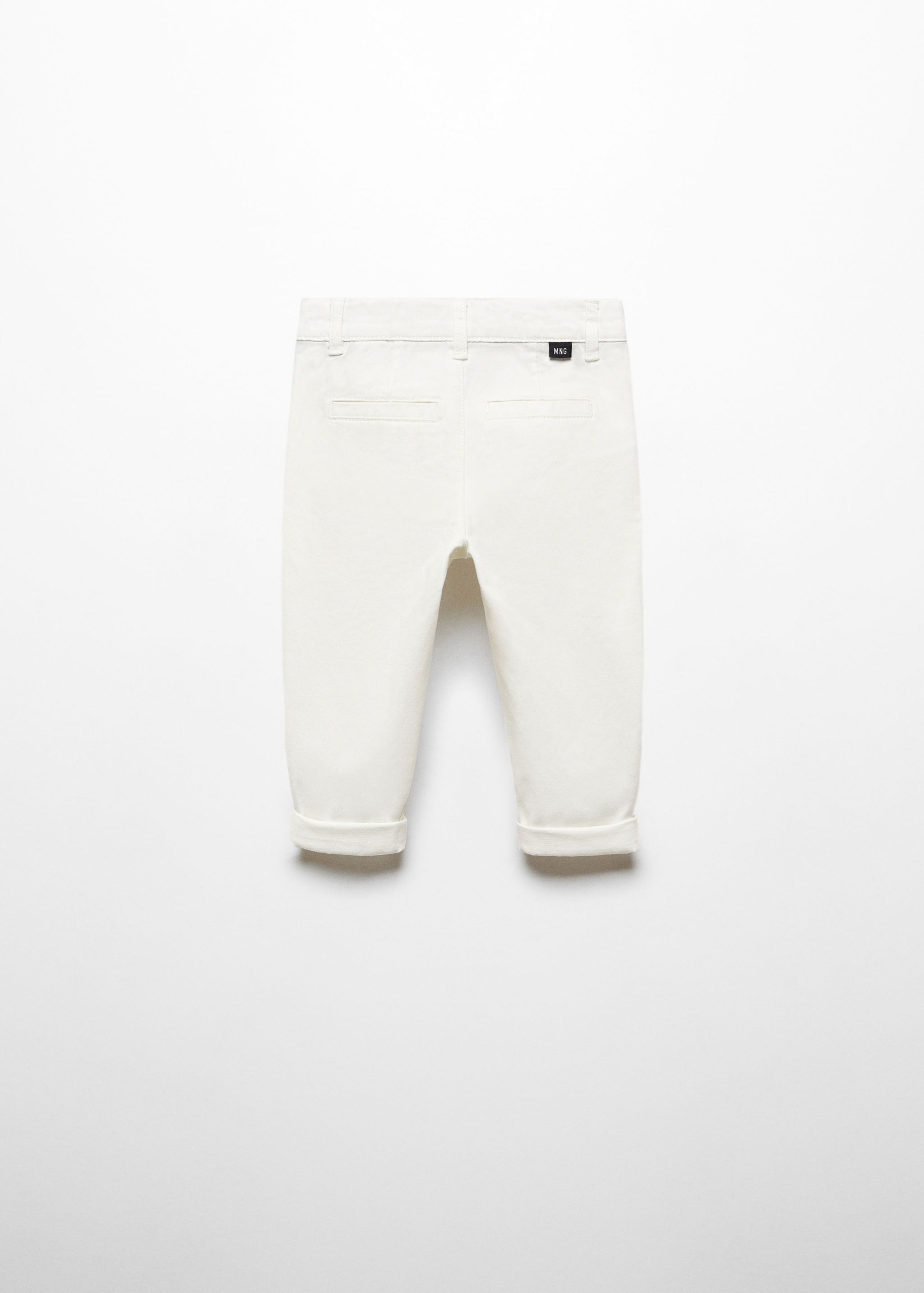 Cotton chinos - Reverse of the article