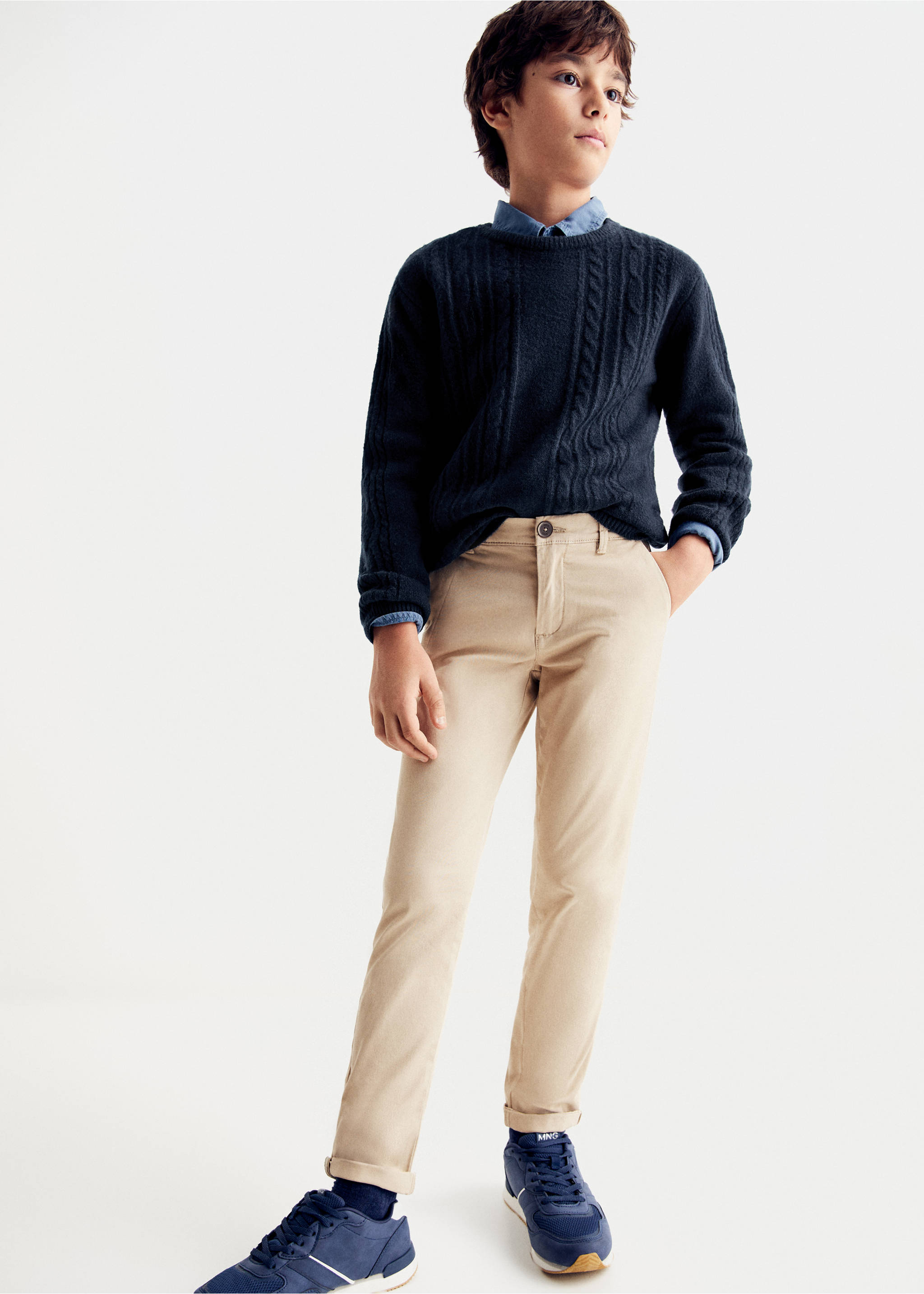 Pantalon chino coton - Plan général, Beige. Ref: 67010662-00.