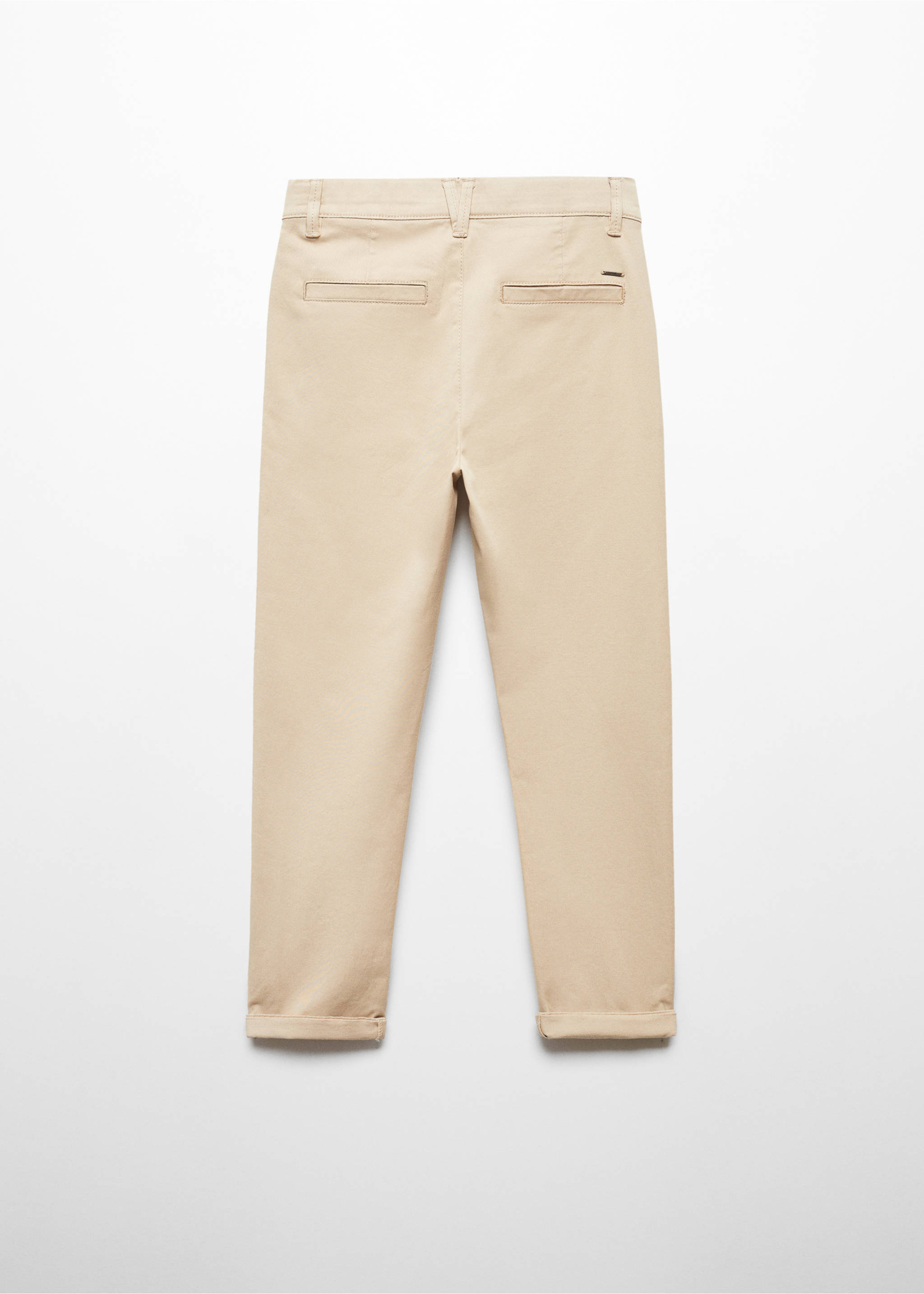 Pantalon chino coton - Verso de l’article, Beige. Ref: 67010662-00.