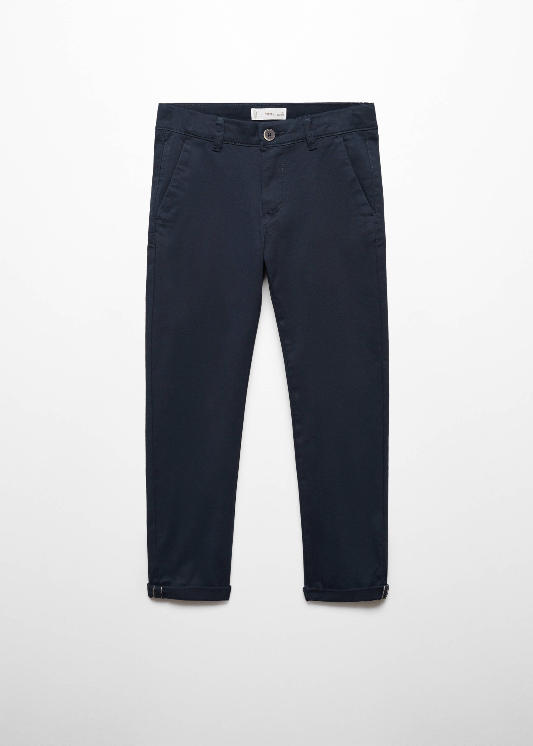 Pantalon chino coton - Article sans modèle, Bleu marine foncé. Ref: 67010662-00.