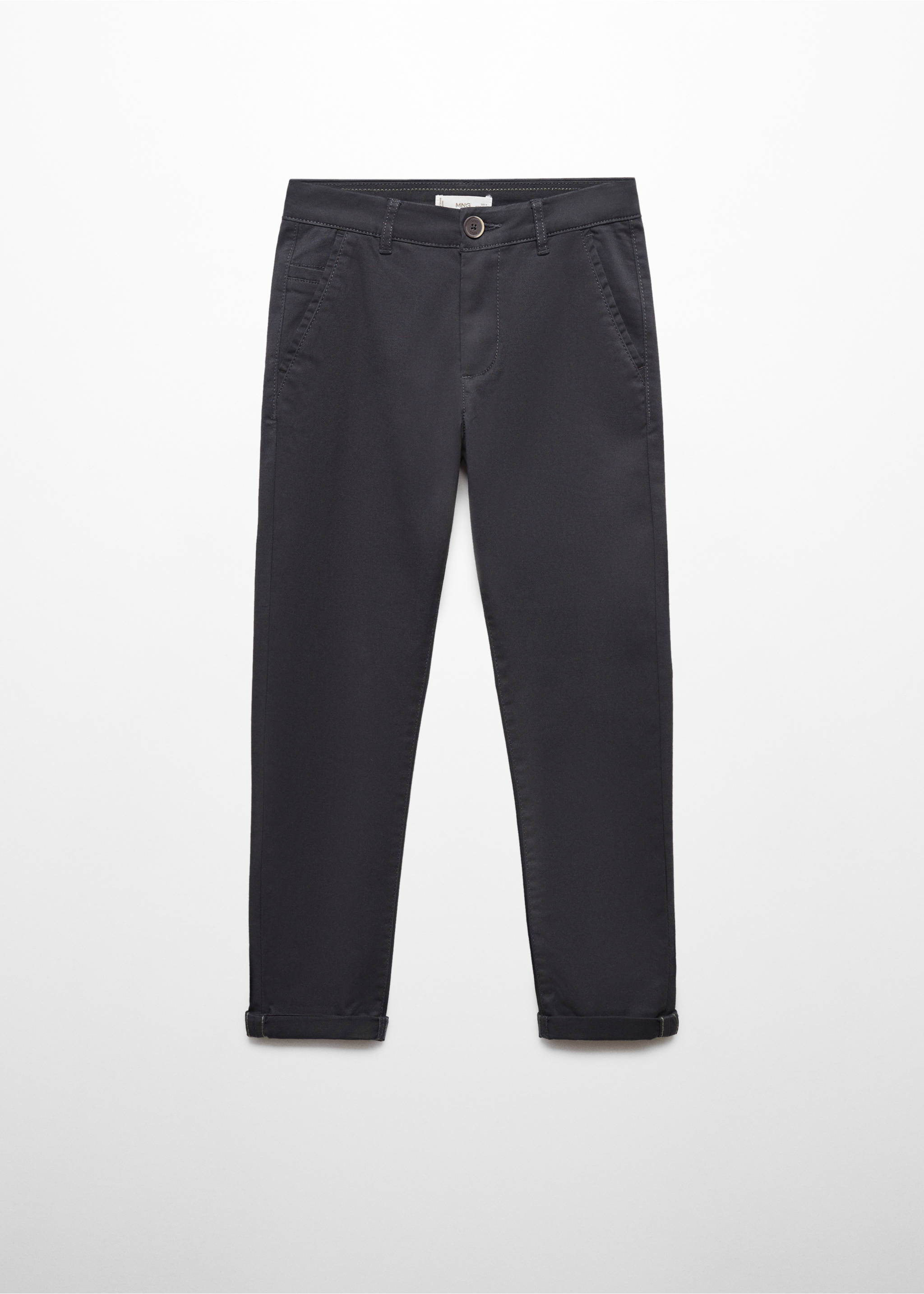 Cotton chinos - Article without model, Medium Grey. Ref: 67010662-00.