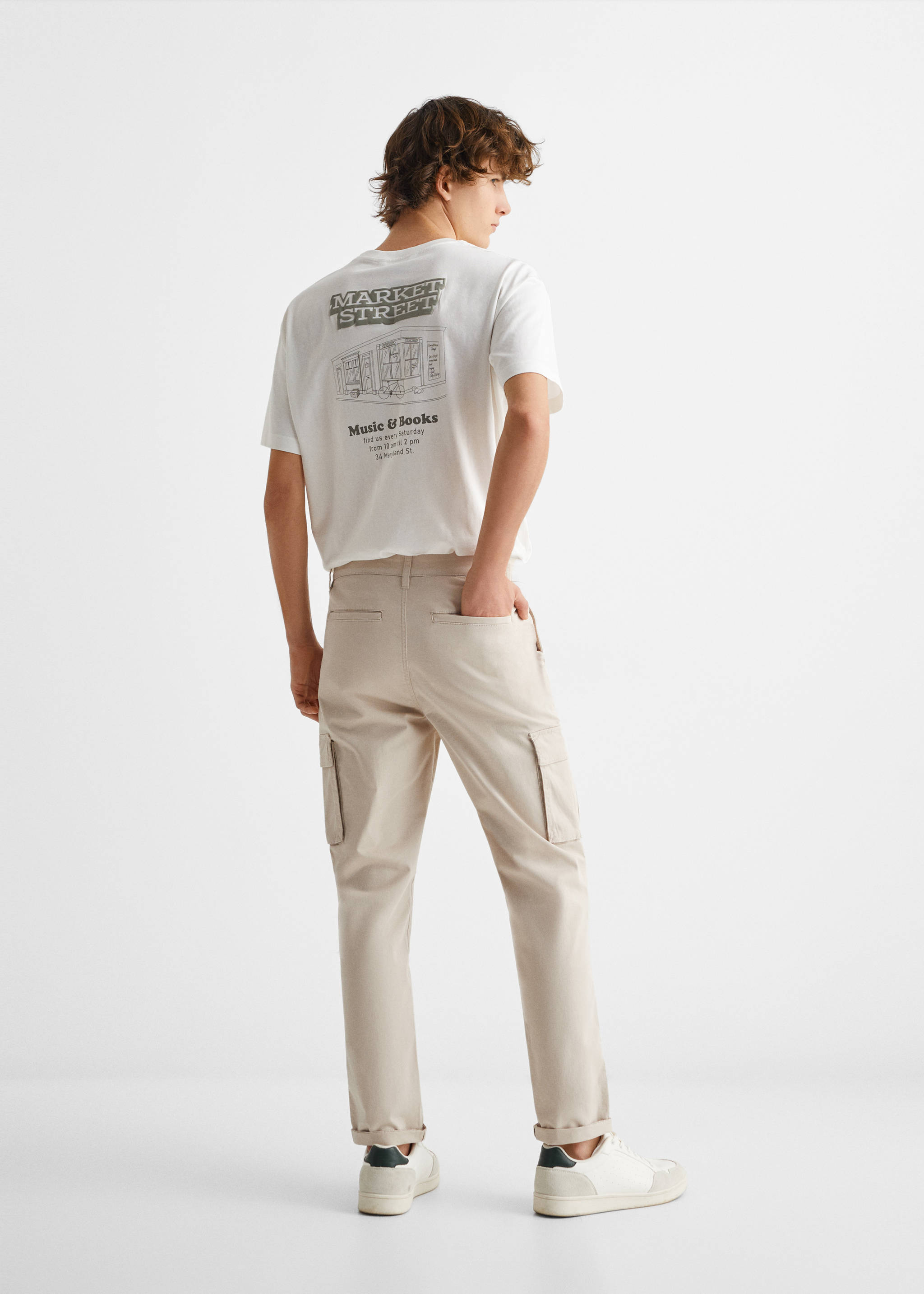 Cotton cargo trousers - Reverse of the article