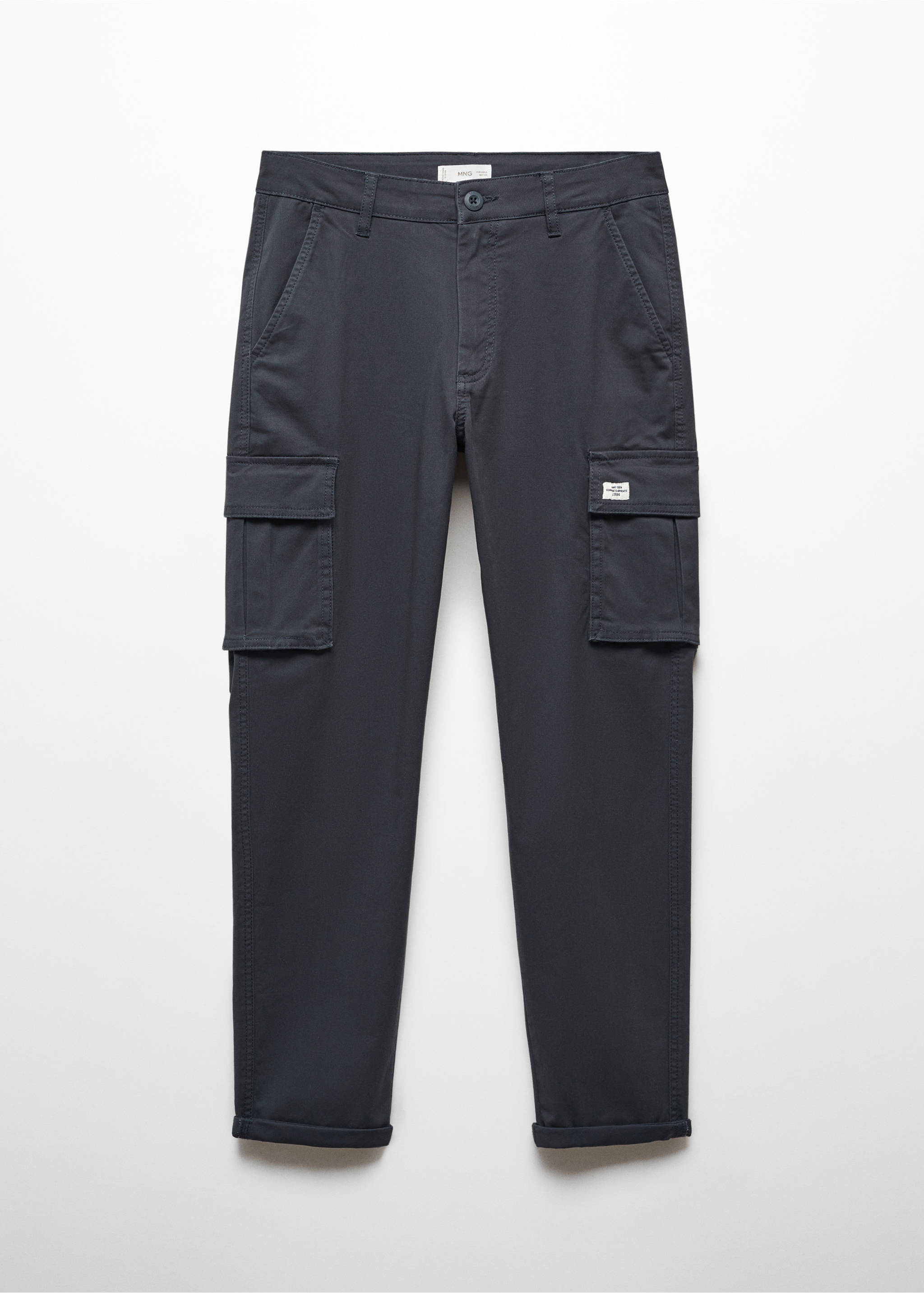 Cotton cargo trousers - Article without model, Dark Navy. Ref: 67010664-00.