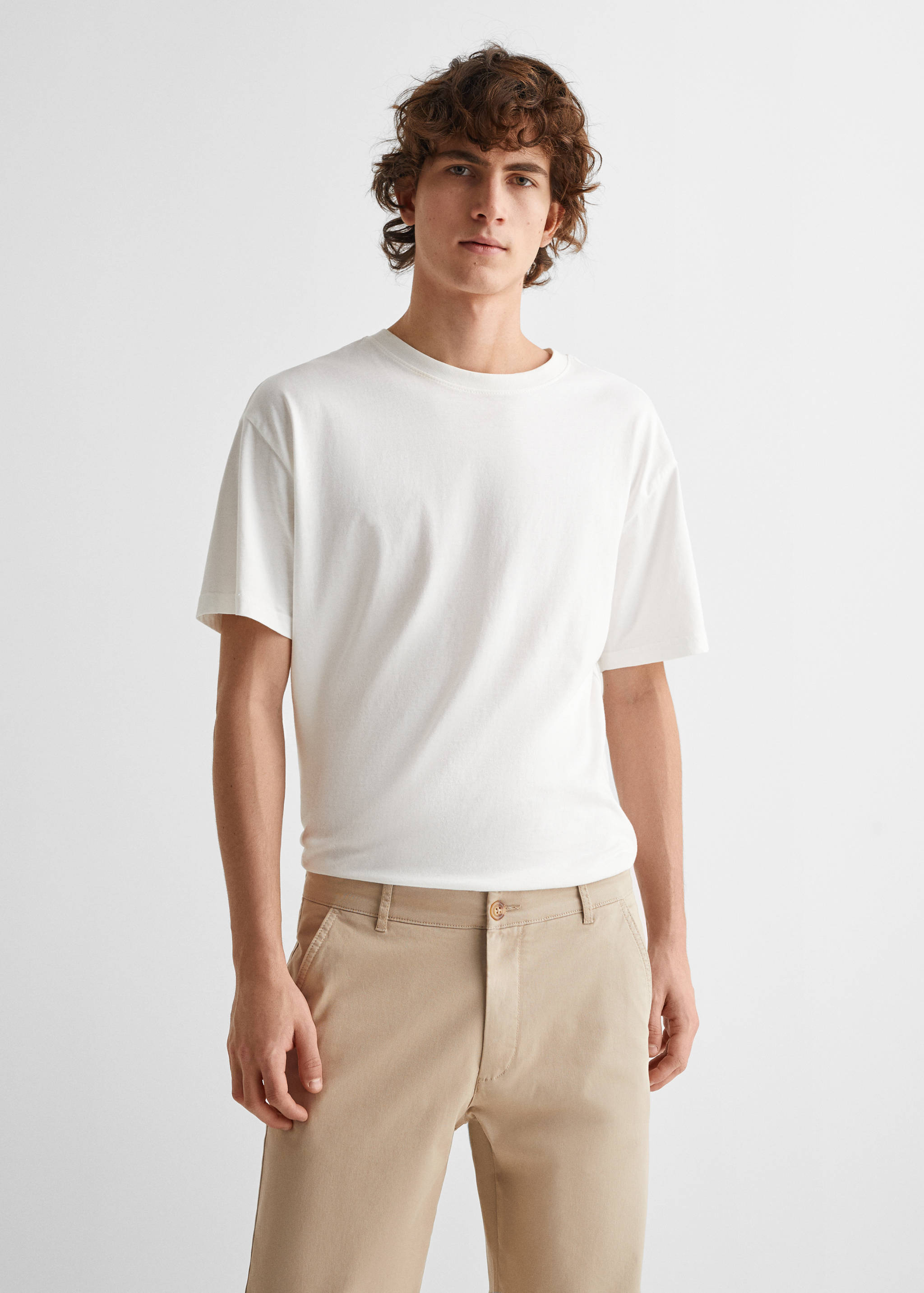 Cotton chinos - Medium plane
