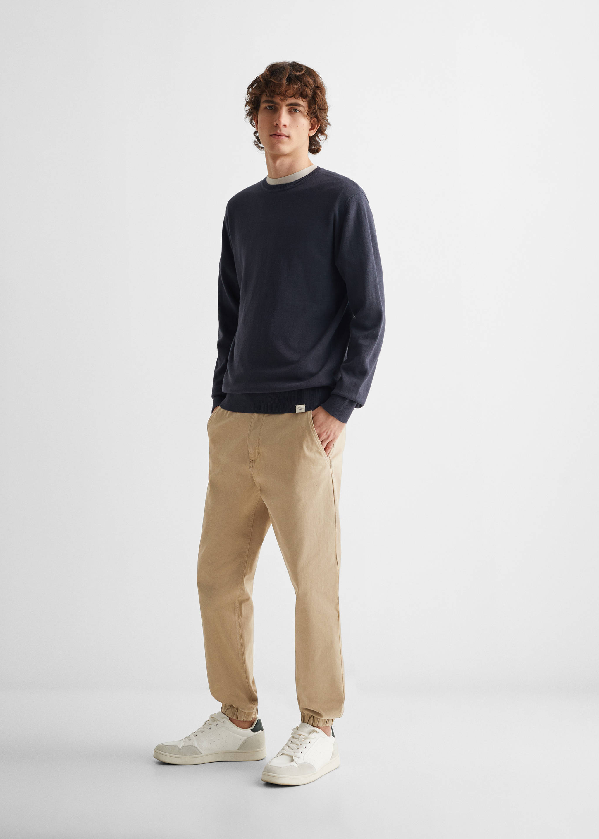 Pull-over jaspé coton - Plan général