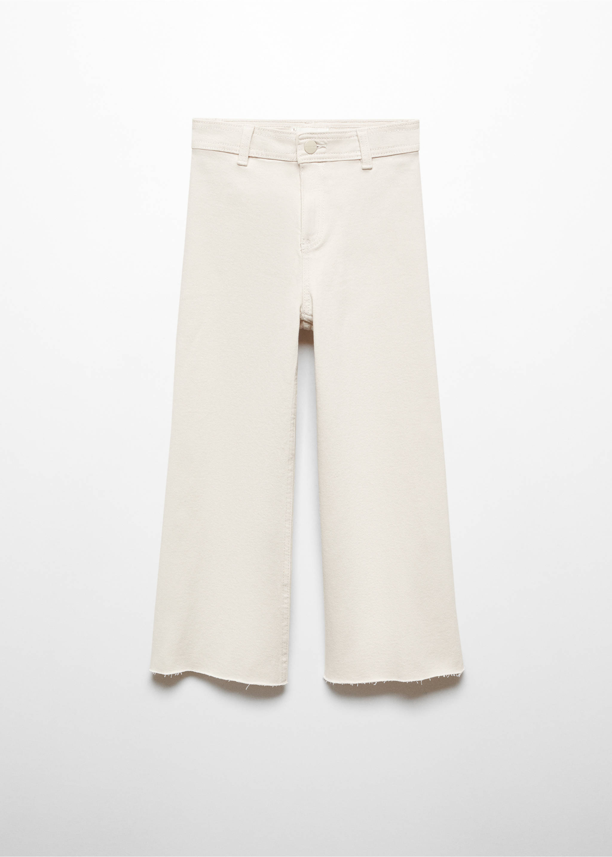 Frayed hem culotte jeans - Article without model, Light/Pastel Grey. Ref: 67010676-00.